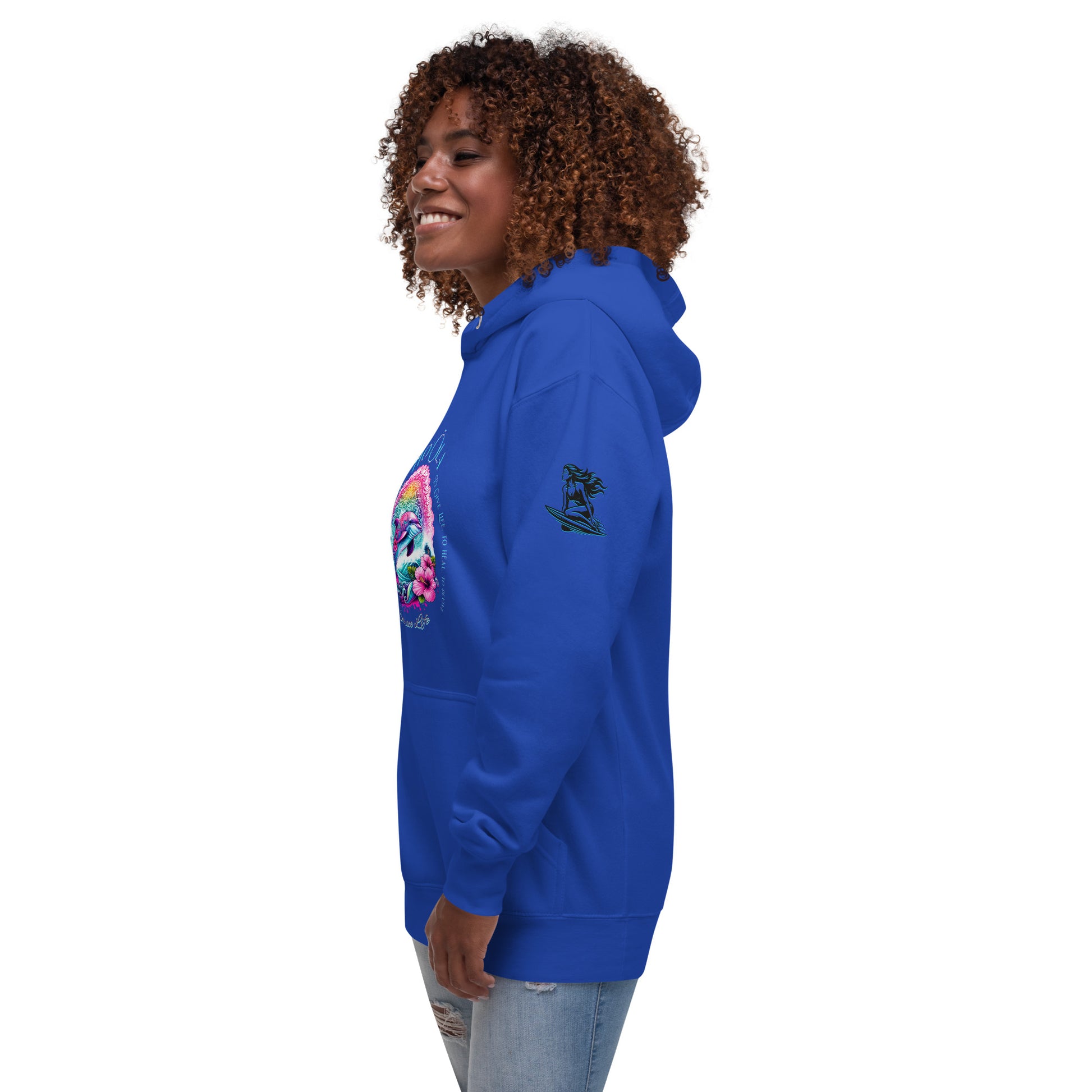 Ho'ōla (To Give Life, To Heal, To Revive) Women's Hoodie Pullover Hoodie Pa'akai & Kukui