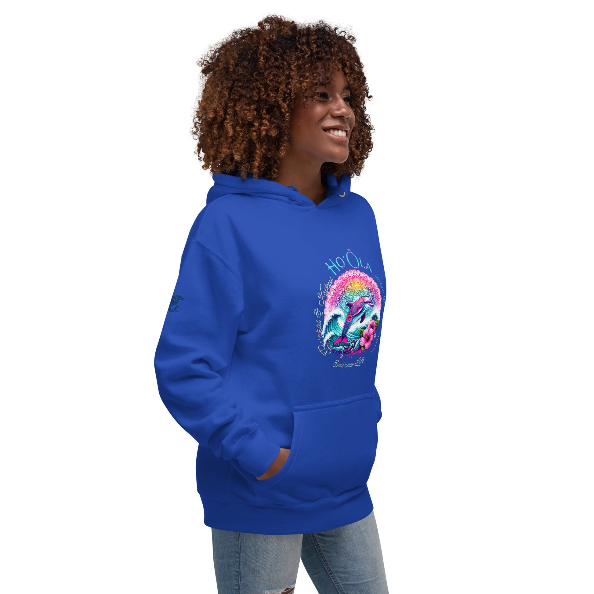 Ho'ōla (To Give Life, To Heal, To Revive) Women's Hoodie Pullover Hoodie Pa'akai & Kukui