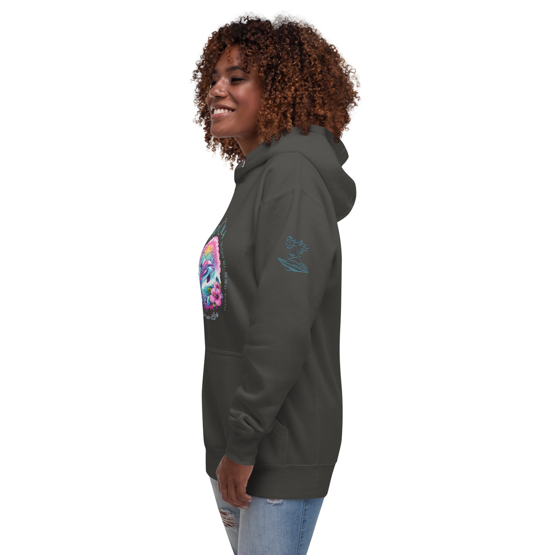 Ho'ōla (To Give Life, To Heal, To Revive) Women's Hoodie Pullover Hoodie Pa'akai & Kukui