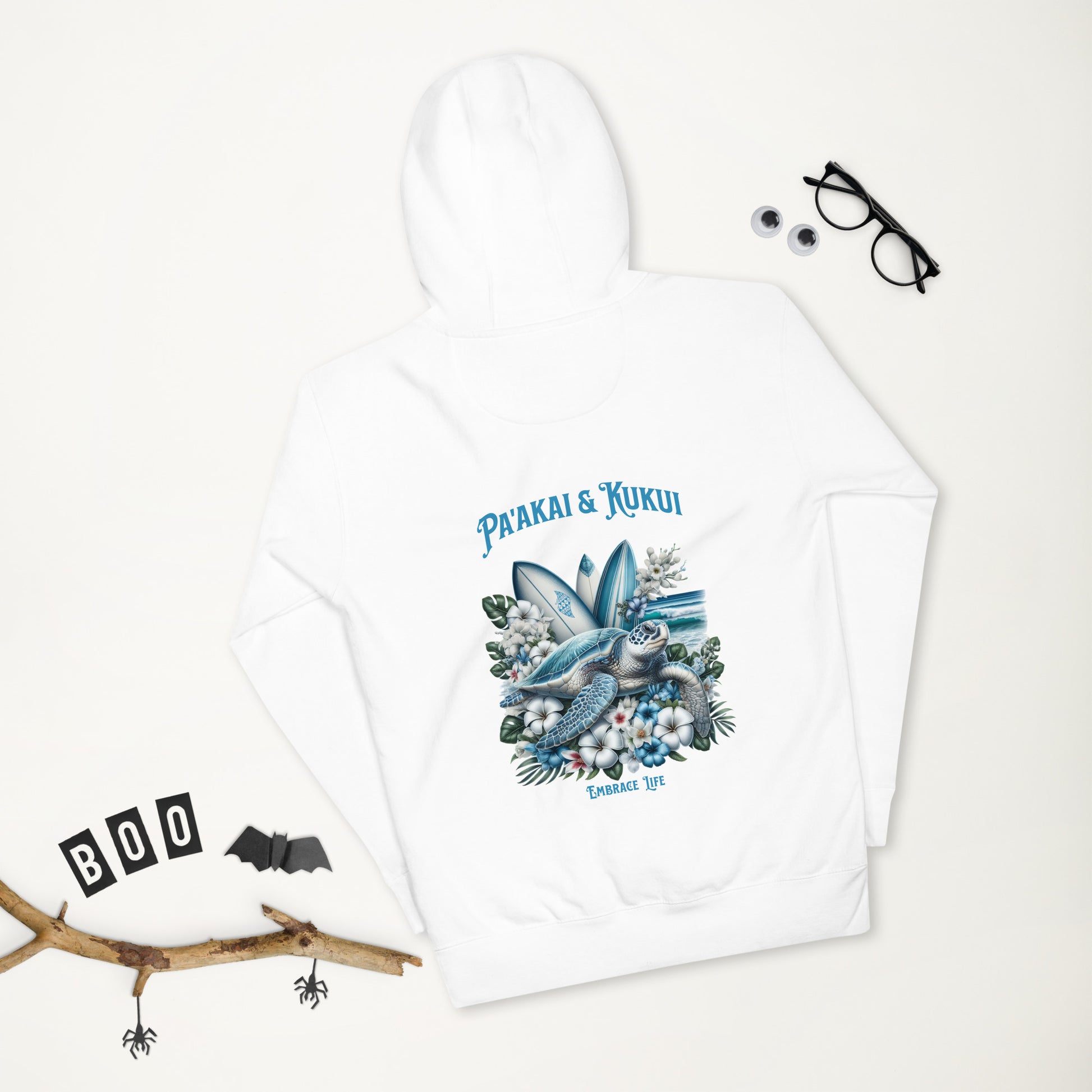 Blue Sea Turtle Hoodie Pullover Hoodie Pa'akai & Kukui
