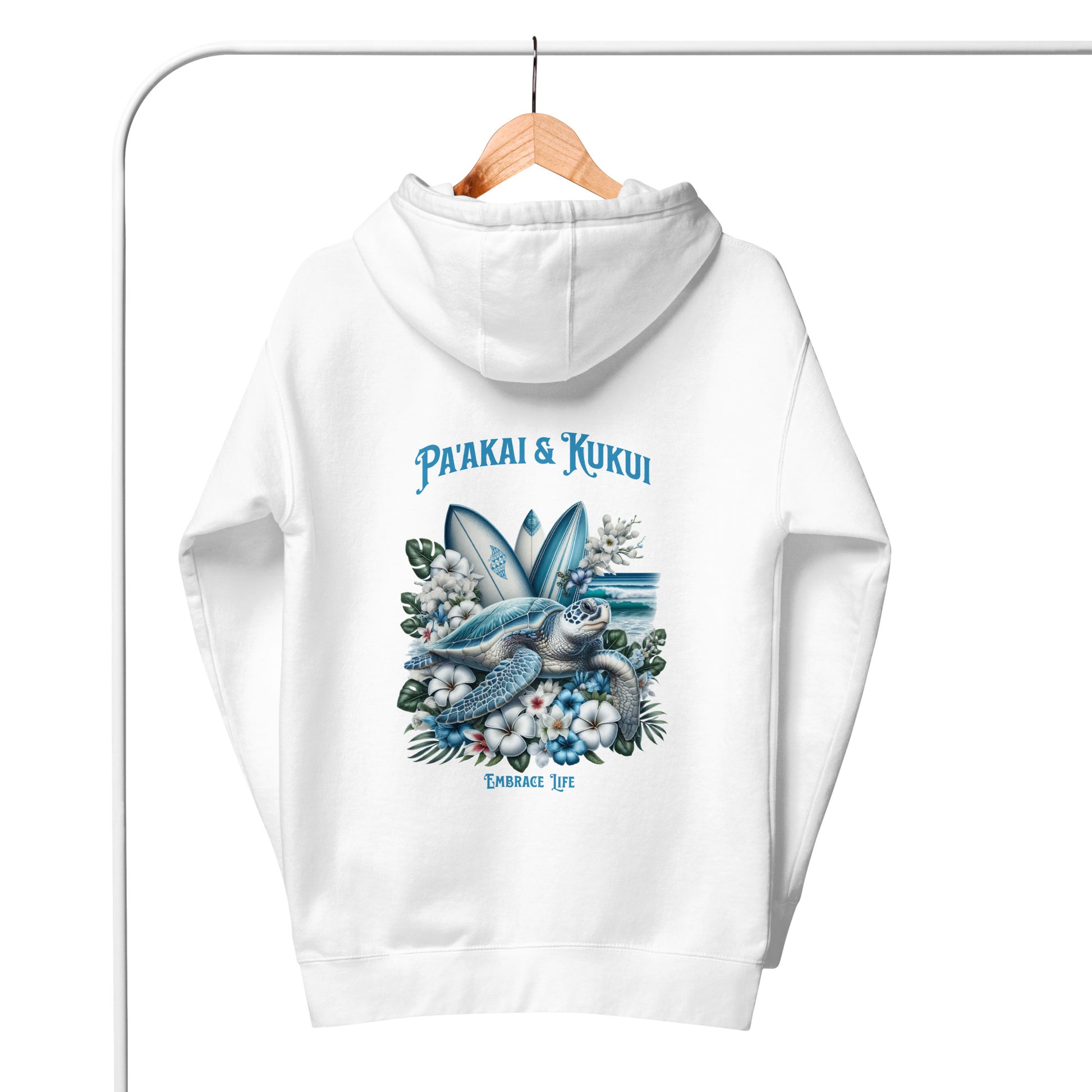Blue Sea Turtle Hoodie Pullover Hoodie Pa'akai & Kukui