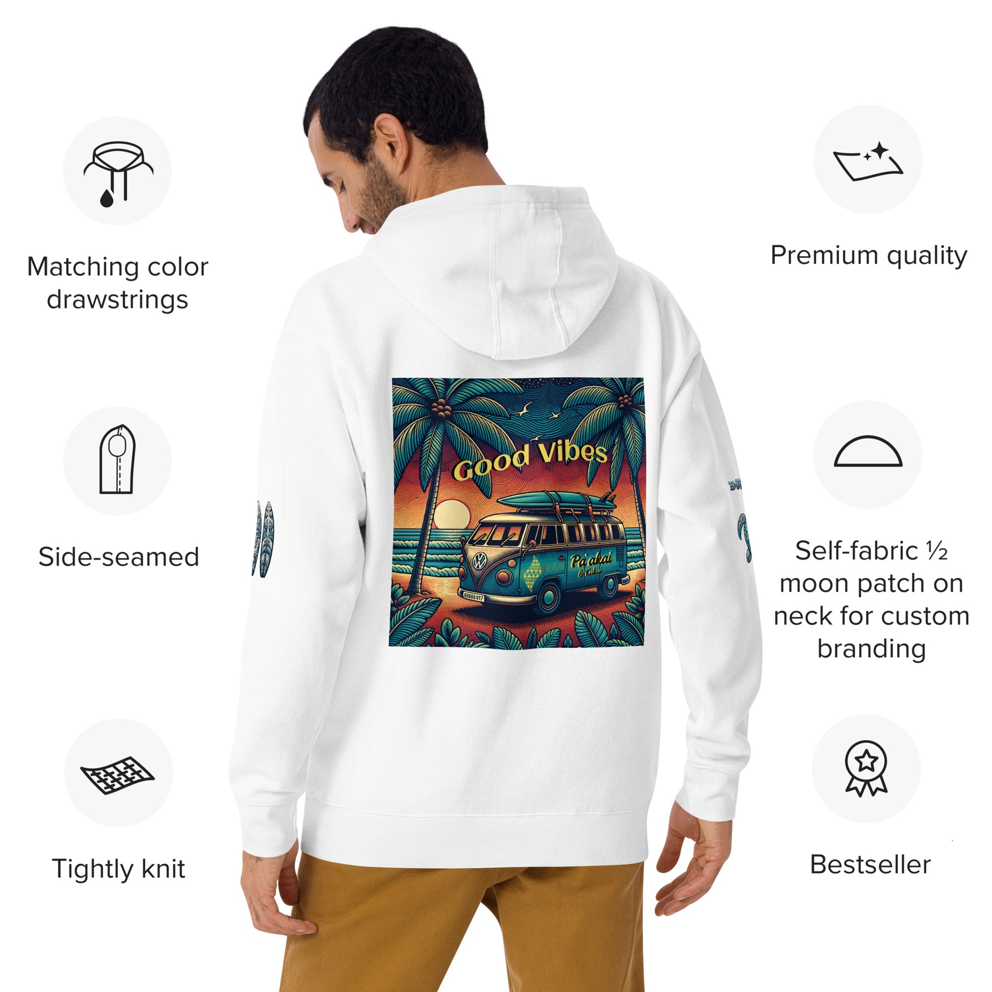 VW Good Vibes Hoodie Pullover Hoodie Pa'akai & Kukui