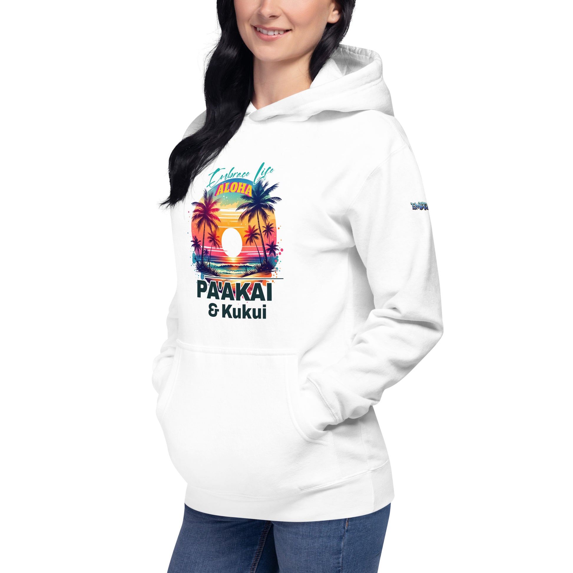 Aloha Style Hoodie Pullover Hoodie Pa'akai & Kukui