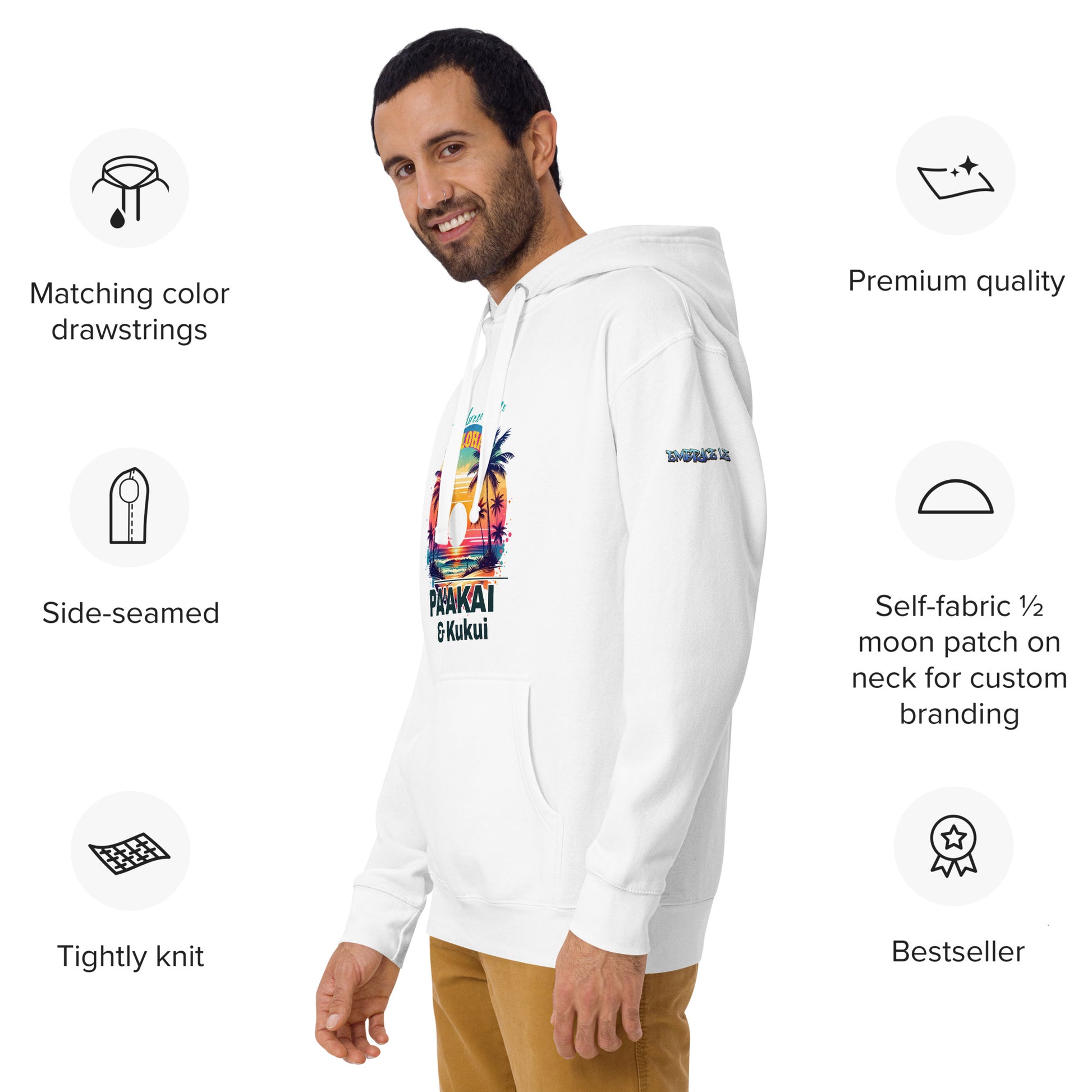 Aloha Style Hoodie Pullover Hoodie Pa'akai & Kukui
