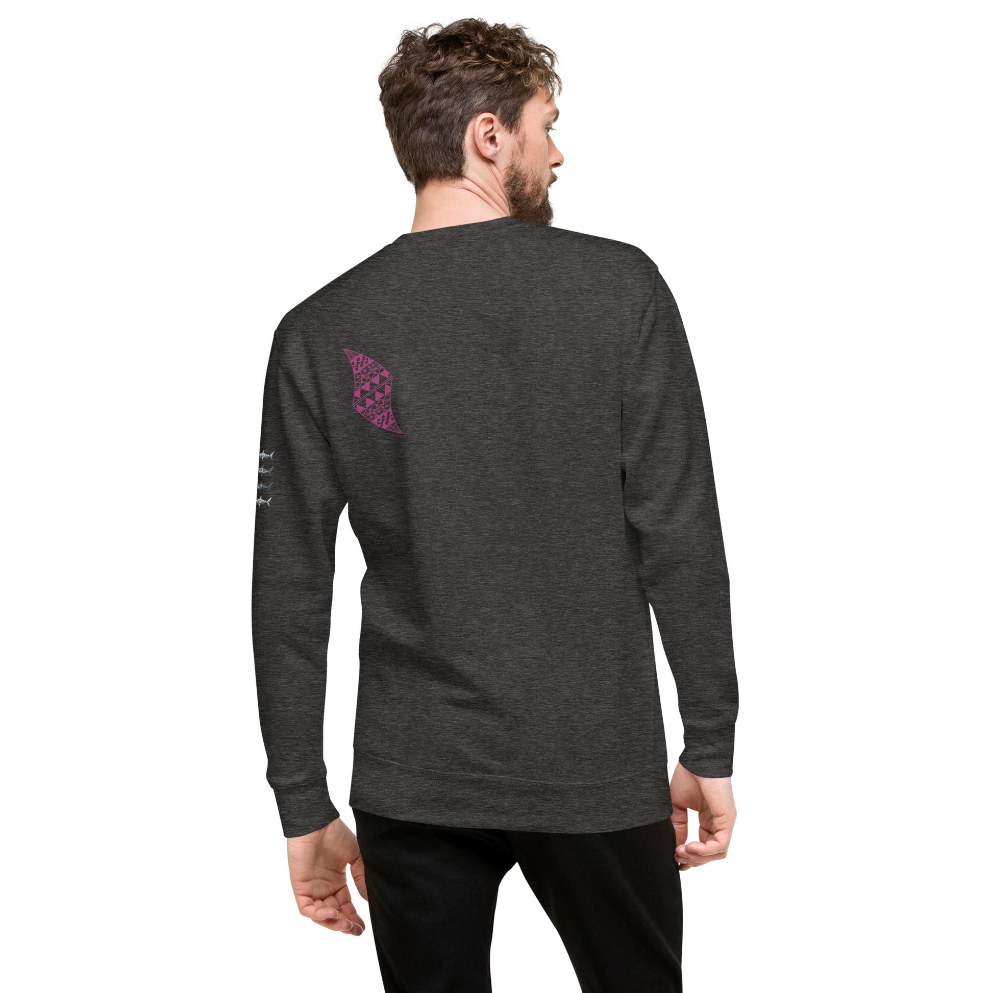 Pua aloalo Unisex Premium Sweatshirt Sweatshirt Pa'akai & Kukui