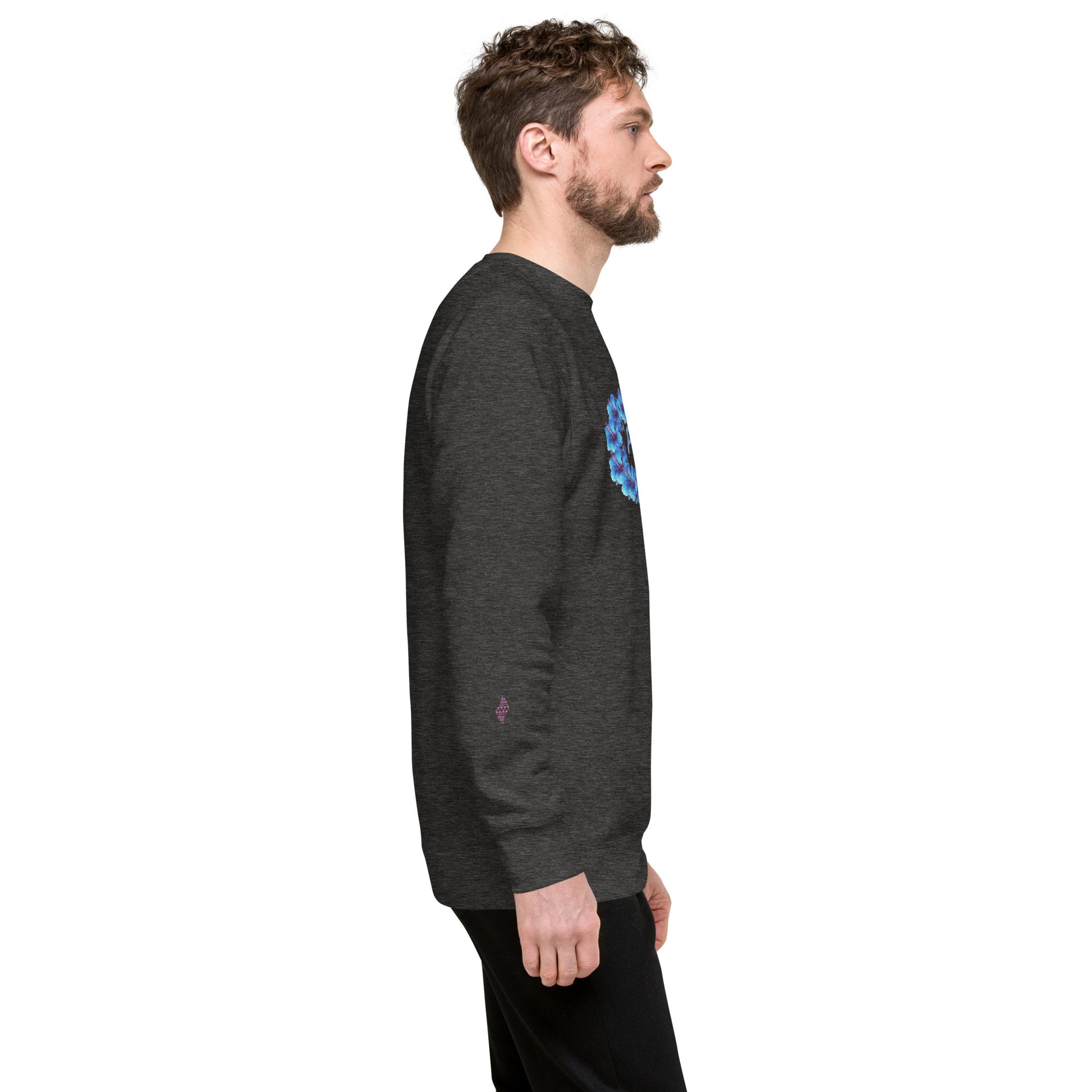 Pua aloalo Unisex Premium Sweatshirt Sweatshirt Pa'akai & Kukui