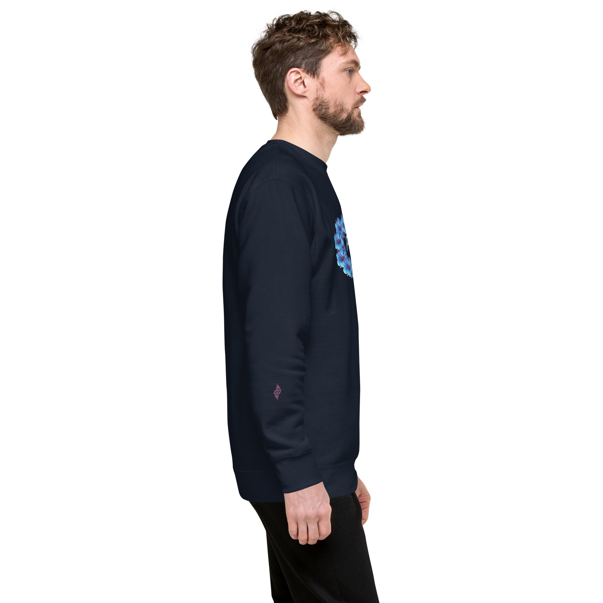 Pua aloalo Unisex Premium Sweatshirt Sweatshirt Pa'akai & Kukui