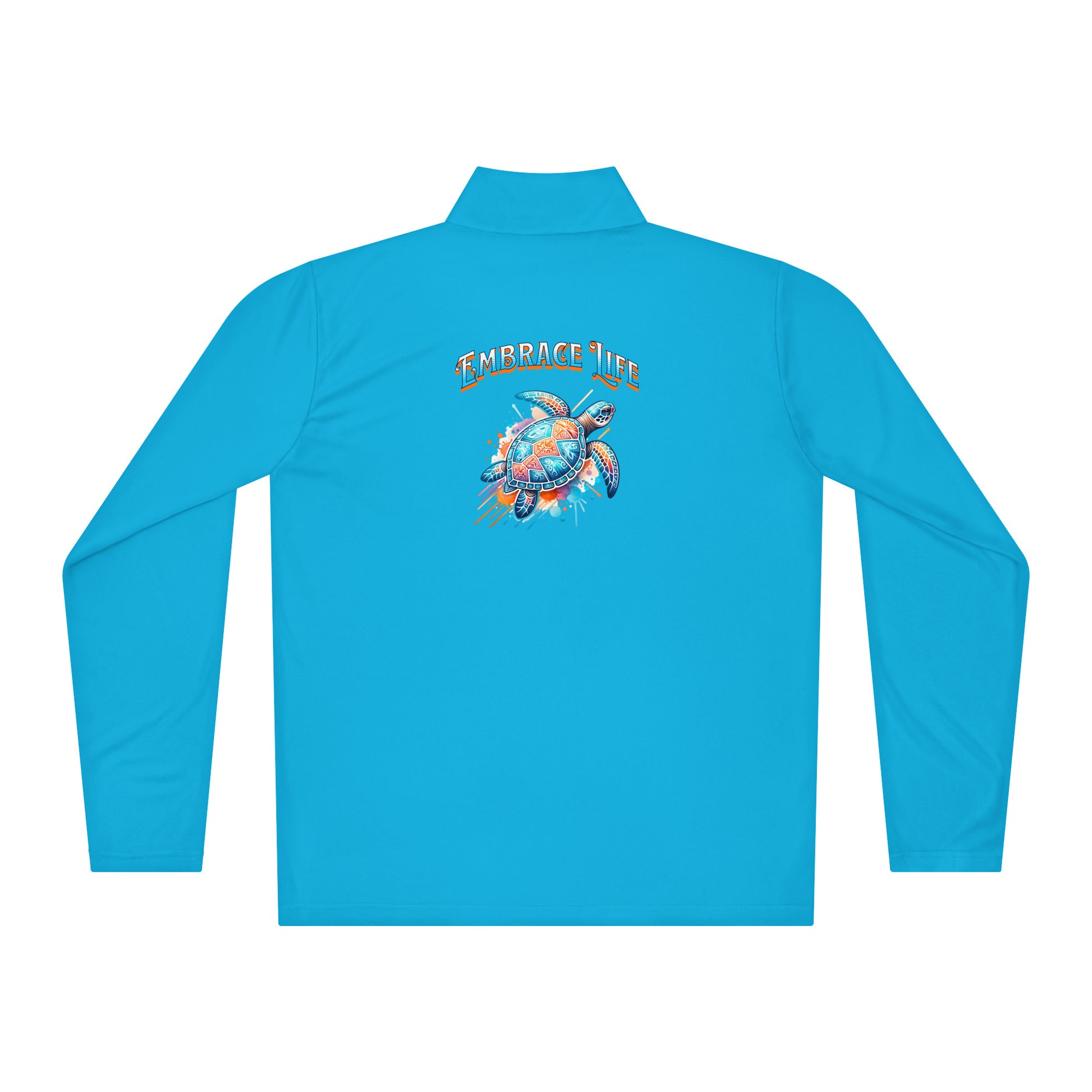 Tribal Sea Turtle - Lightweight quarter-zip pullover Windbreaker Pa'akai & Kukui