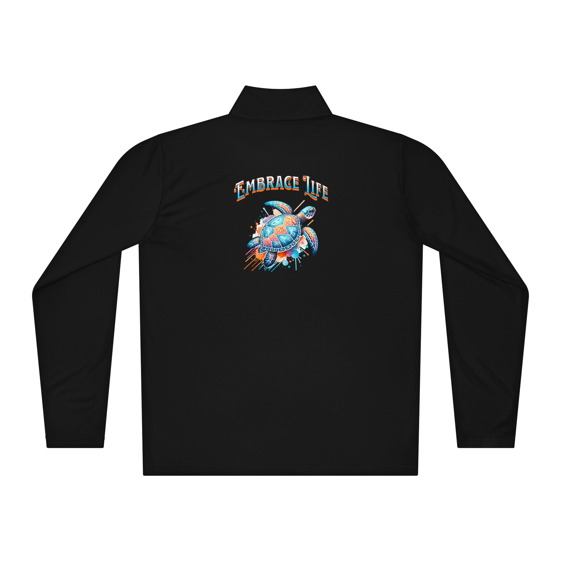 Tribal Sea Turtle - Lightweight quarter-zip pullover Windbreaker Pa'akai & Kukui