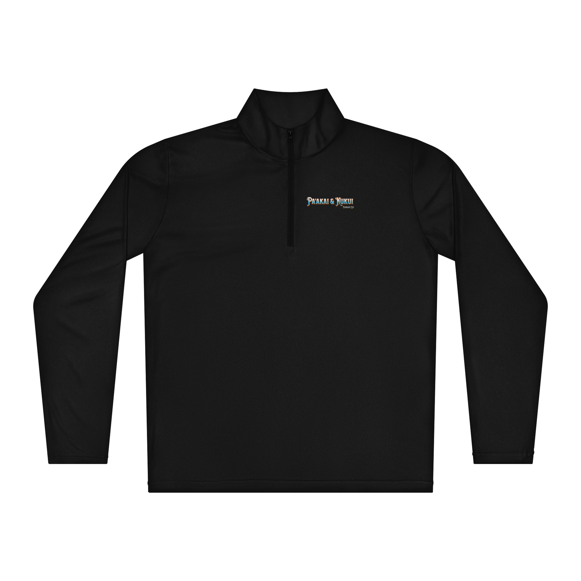 Tribal Sea Turtle - Lightweight quarter-zip pullover Windbreaker Pa'akai & Kukui Black S