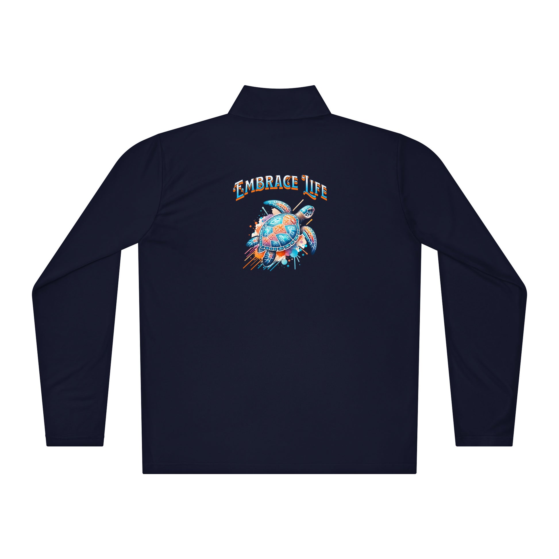 Tribal Sea Turtle - Lightweight quarter-zip pullover Windbreaker Pa'akai & Kukui