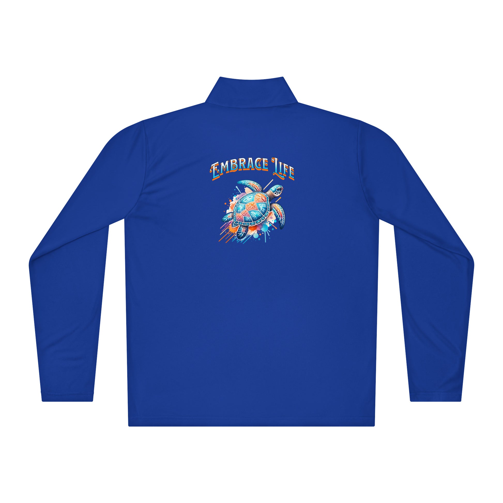 Tribal Sea Turtle - Lightweight quarter-zip pullover Windbreaker Pa'akai & Kukui