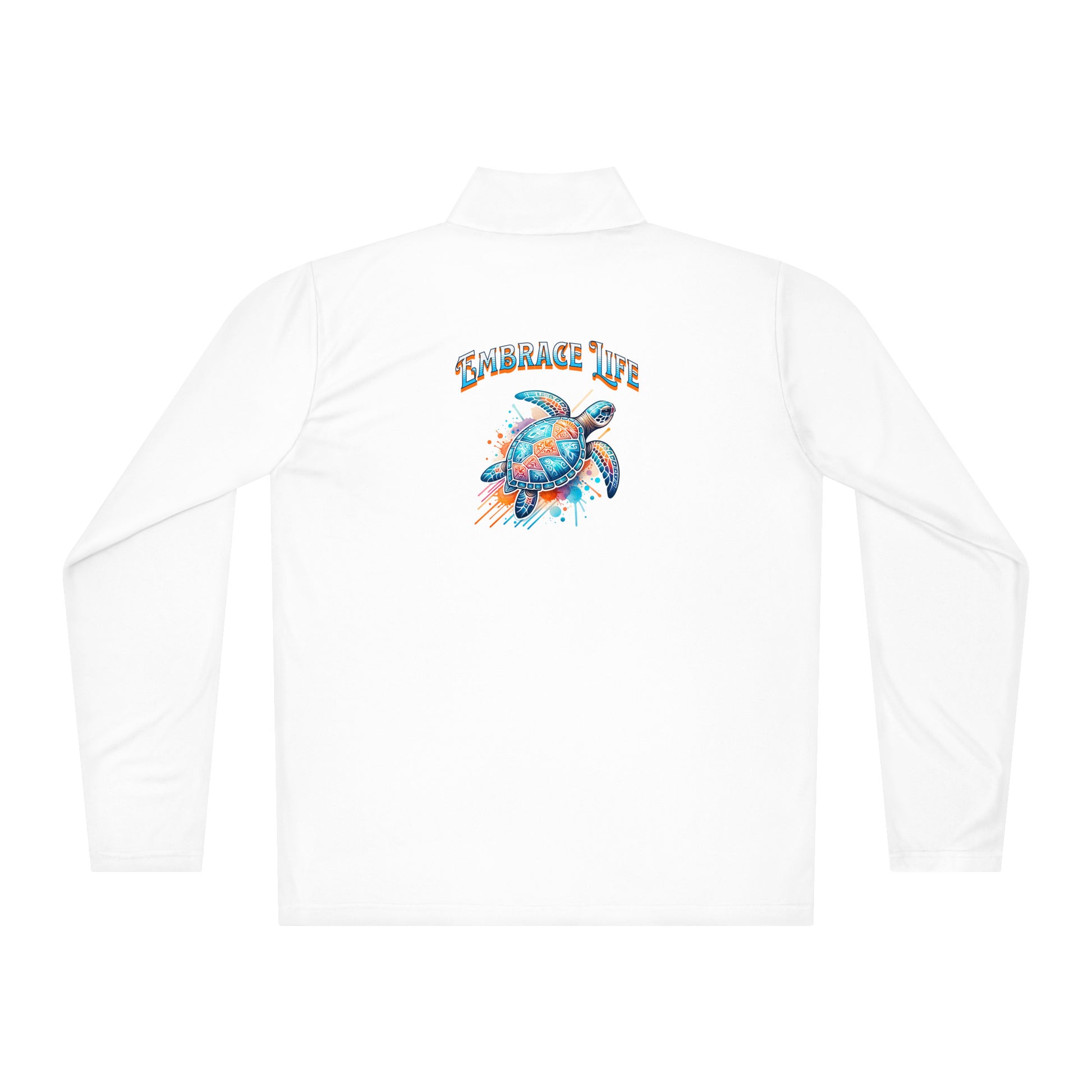 Tribal Sea Turtle - Lightweight quarter-zip pullover Windbreaker Pa'akai & Kukui