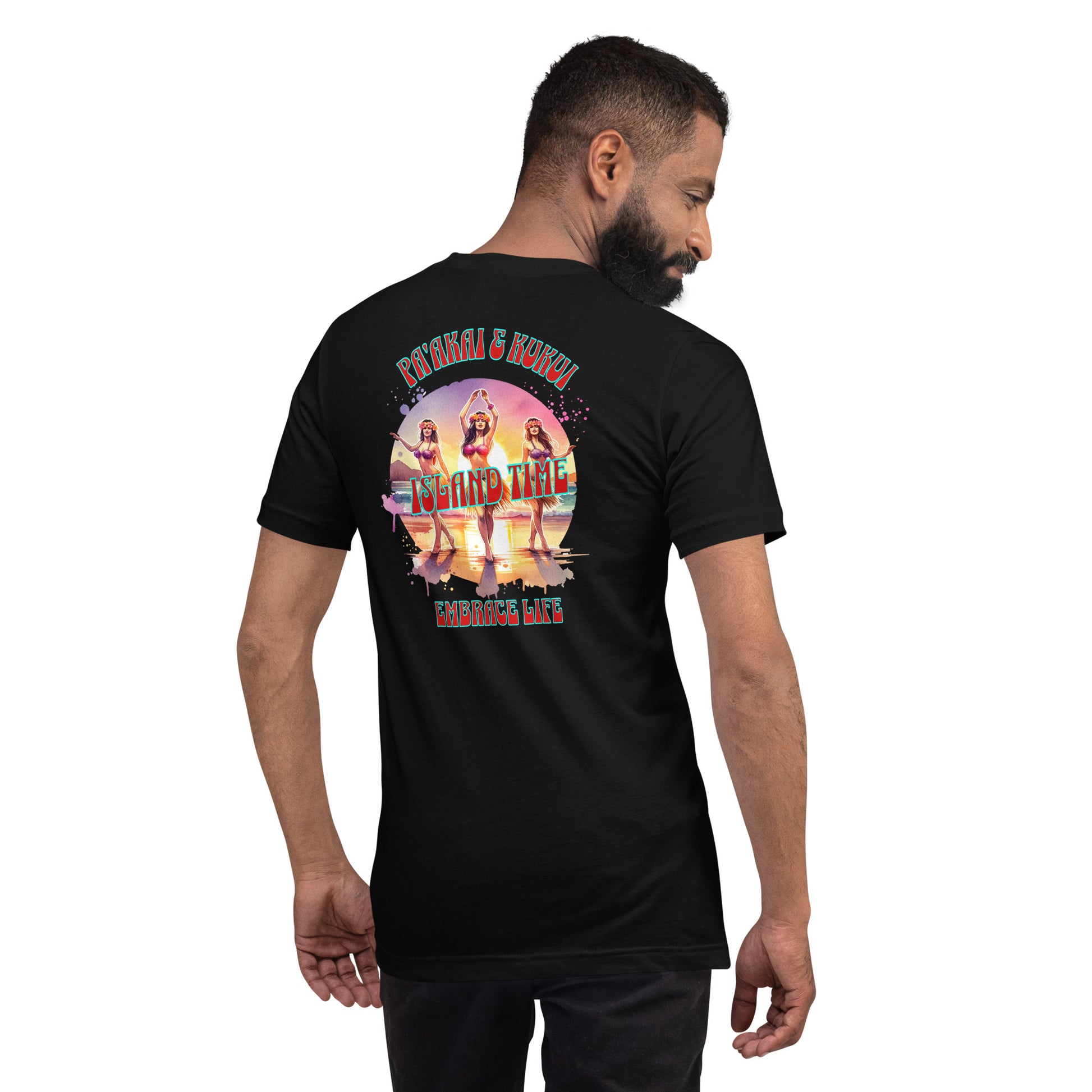 Island Time Hawaiian Graphic T-Shirt — Aloha Streetwear Unisex Tee T-shirt Pa'akai & Kukui