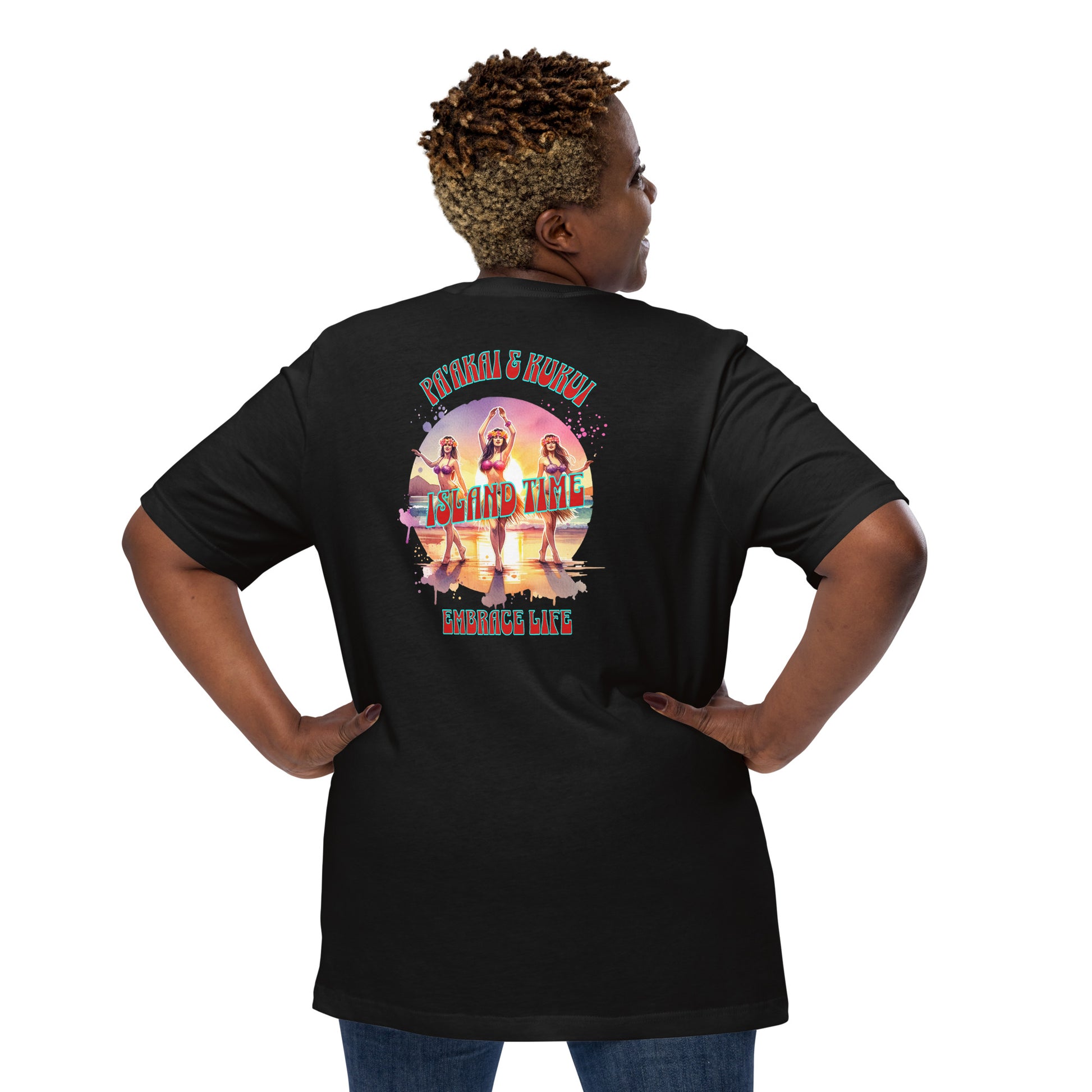 Island Time Hawaiian Graphic T-Shirt — Aloha Streetwear Unisex Tee T-shirt Pa'akai & Kukui