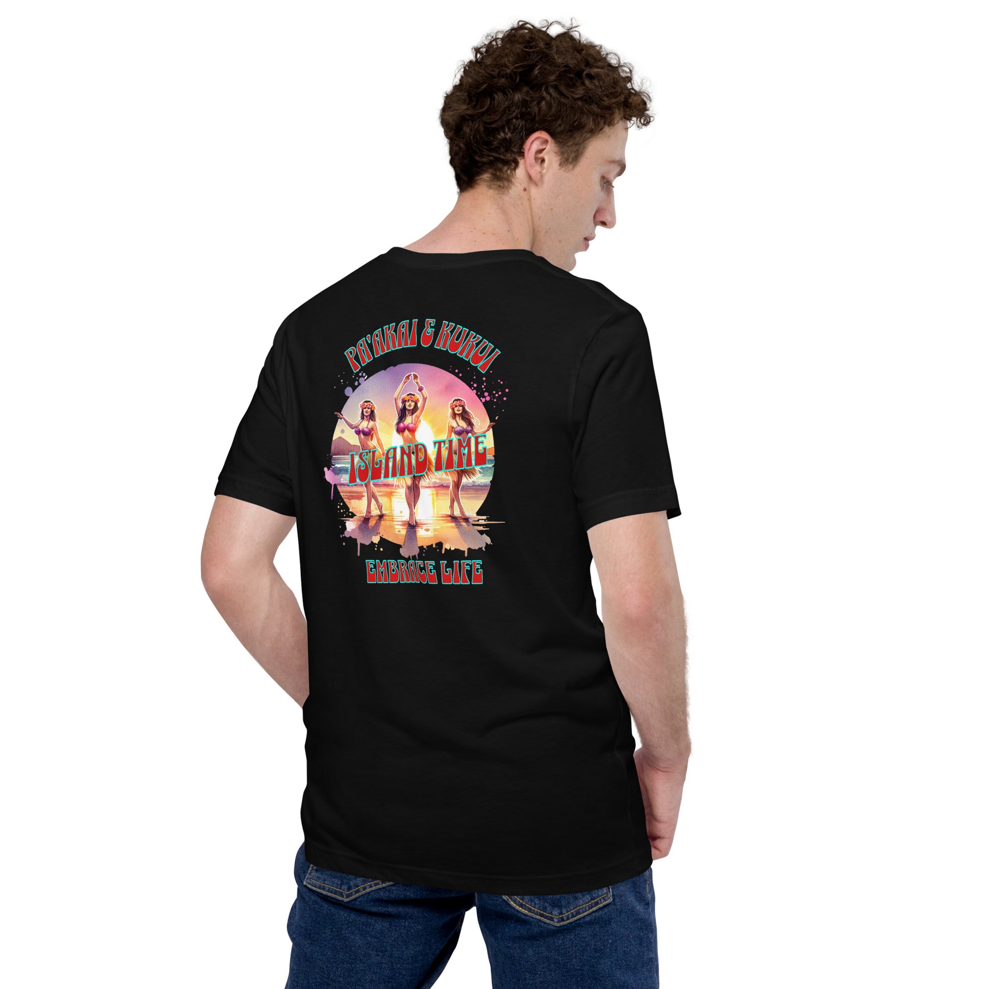 Island Time Hawaiian Graphic T-Shirt — Aloha Streetwear Unisex Tee T-shirt Pa'akai & Kukui