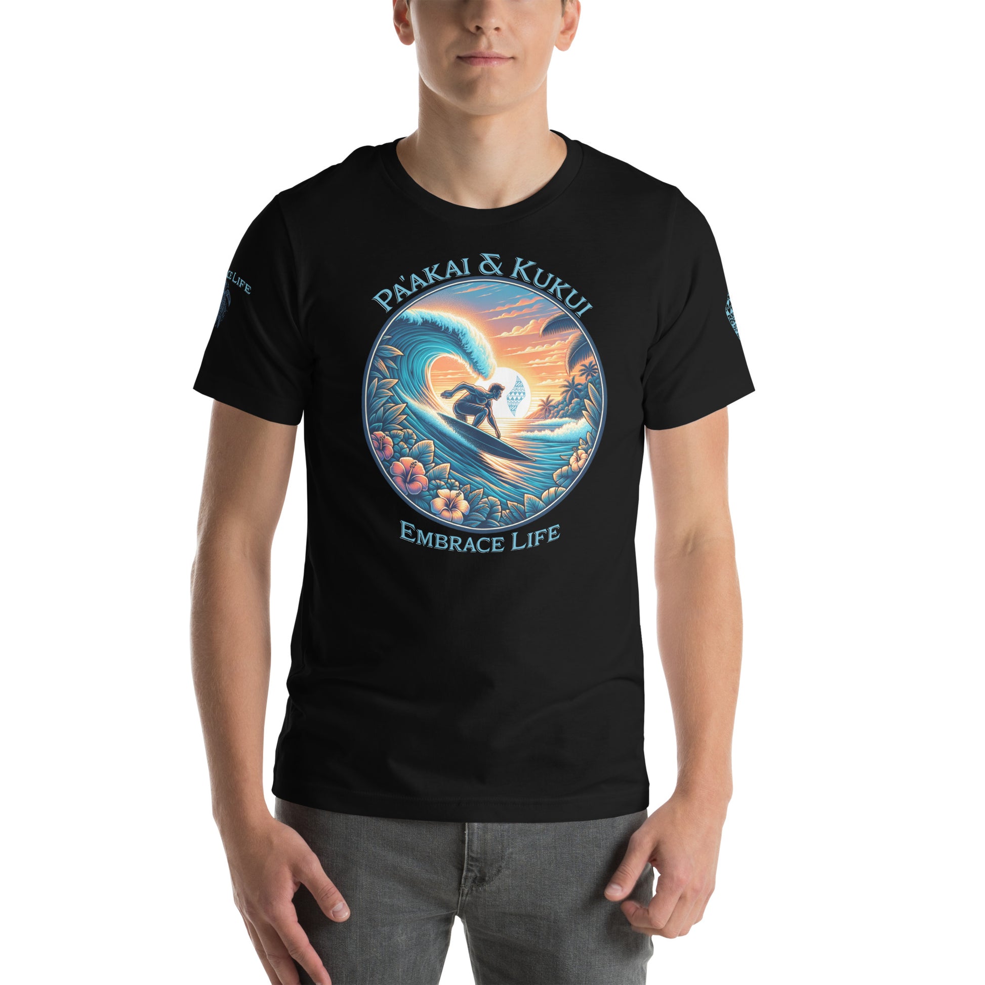 Honua nalu II t-shirt T-shirt Pa'akai & Kukui Black S