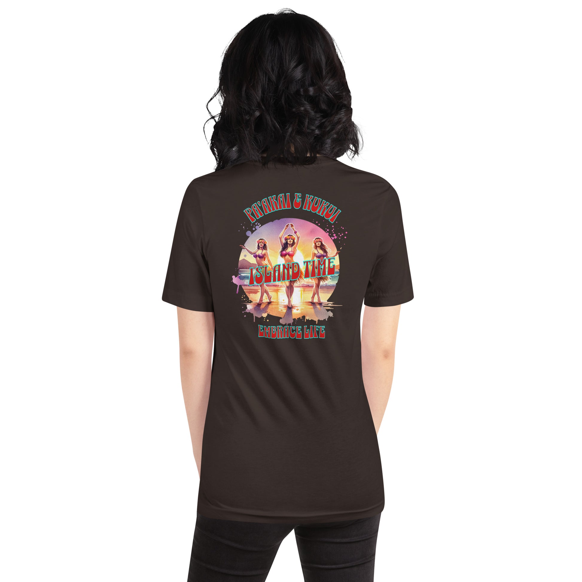 Island Time Hawaiian Graphic T-Shirt — Aloha Streetwear Unisex Tee T-shirt Pa'akai & Kukui