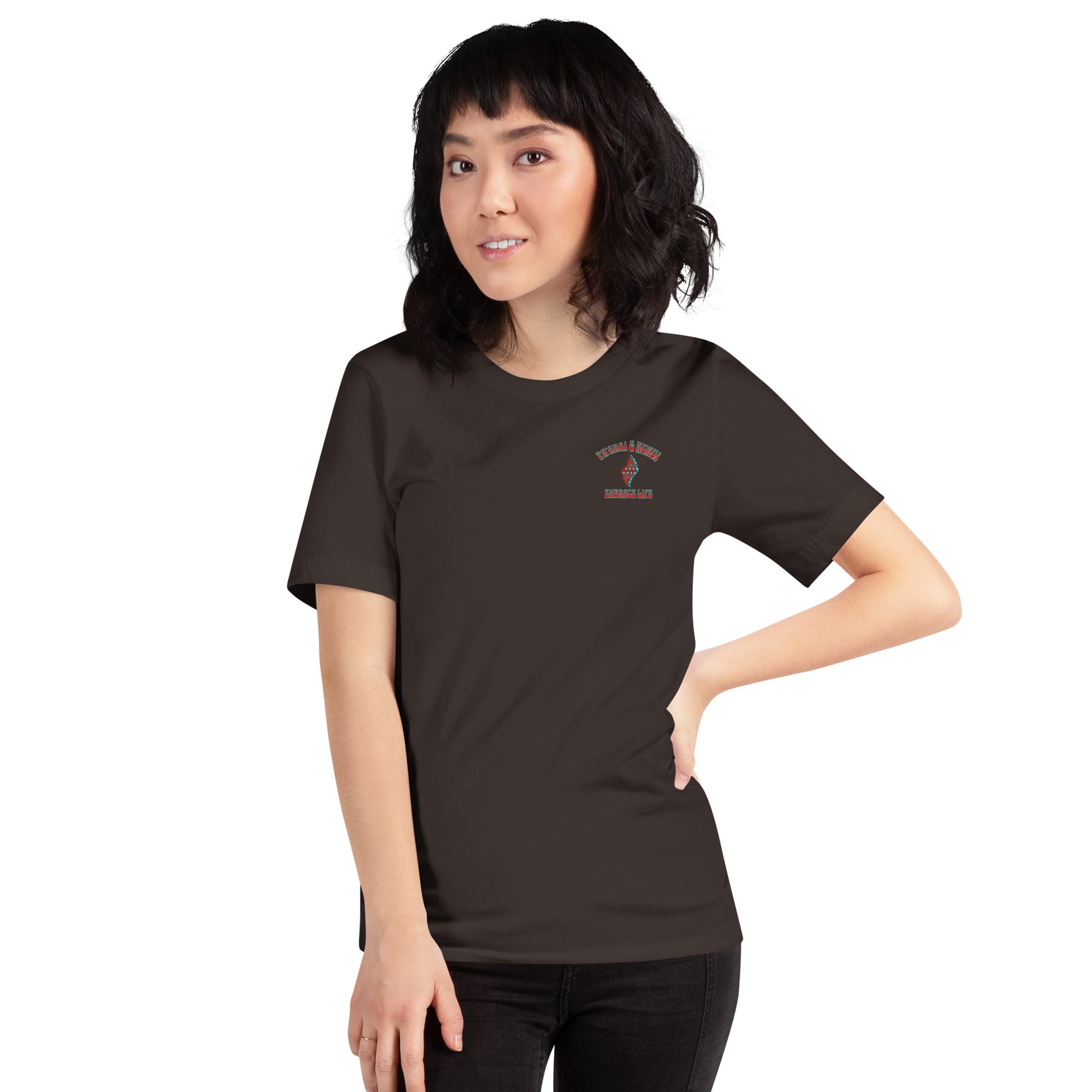 Island Time Hawaiian Graphic T-Shirt — Aloha Streetwear Unisex Tee T-shirt Pa'akai & Kukui Brown S