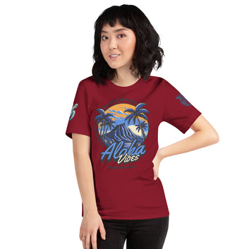 Aloha Vibes (Blue) womens t-shirt