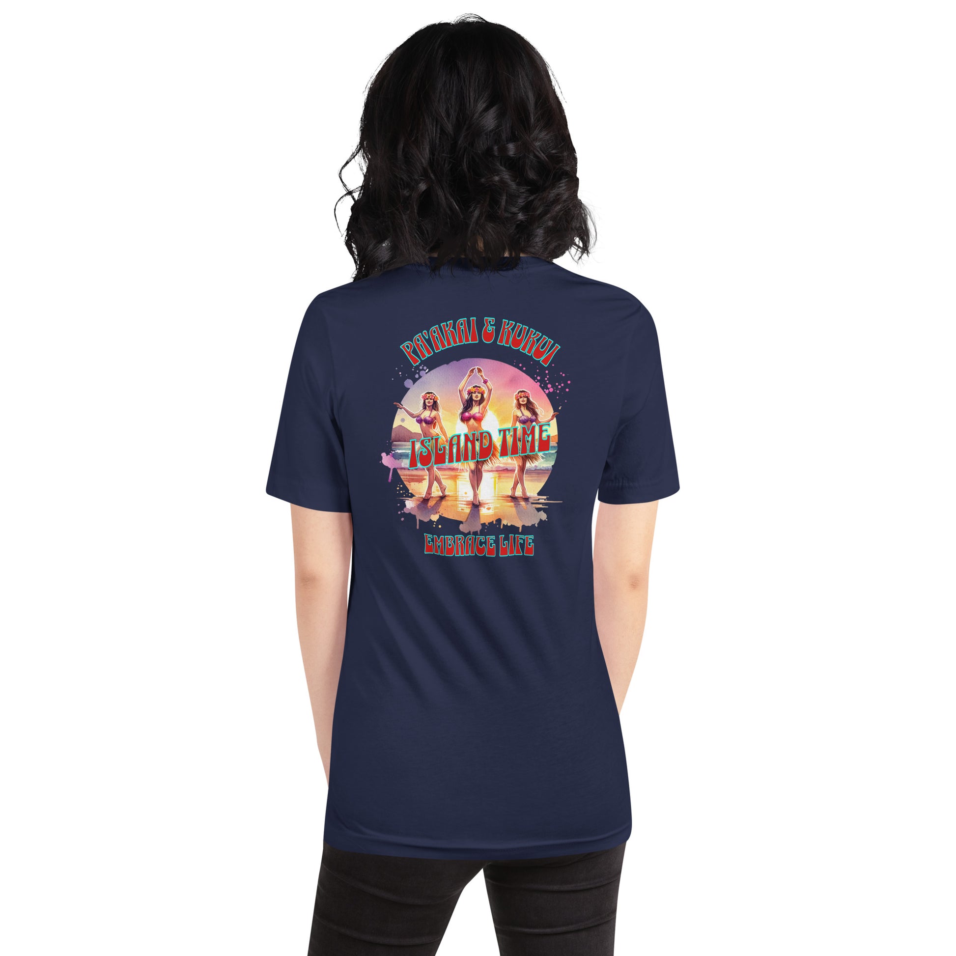 Island Time Hawaiian Graphic T-Shirt — Aloha Streetwear Unisex Tee T-shirt Pa'akai & Kukui