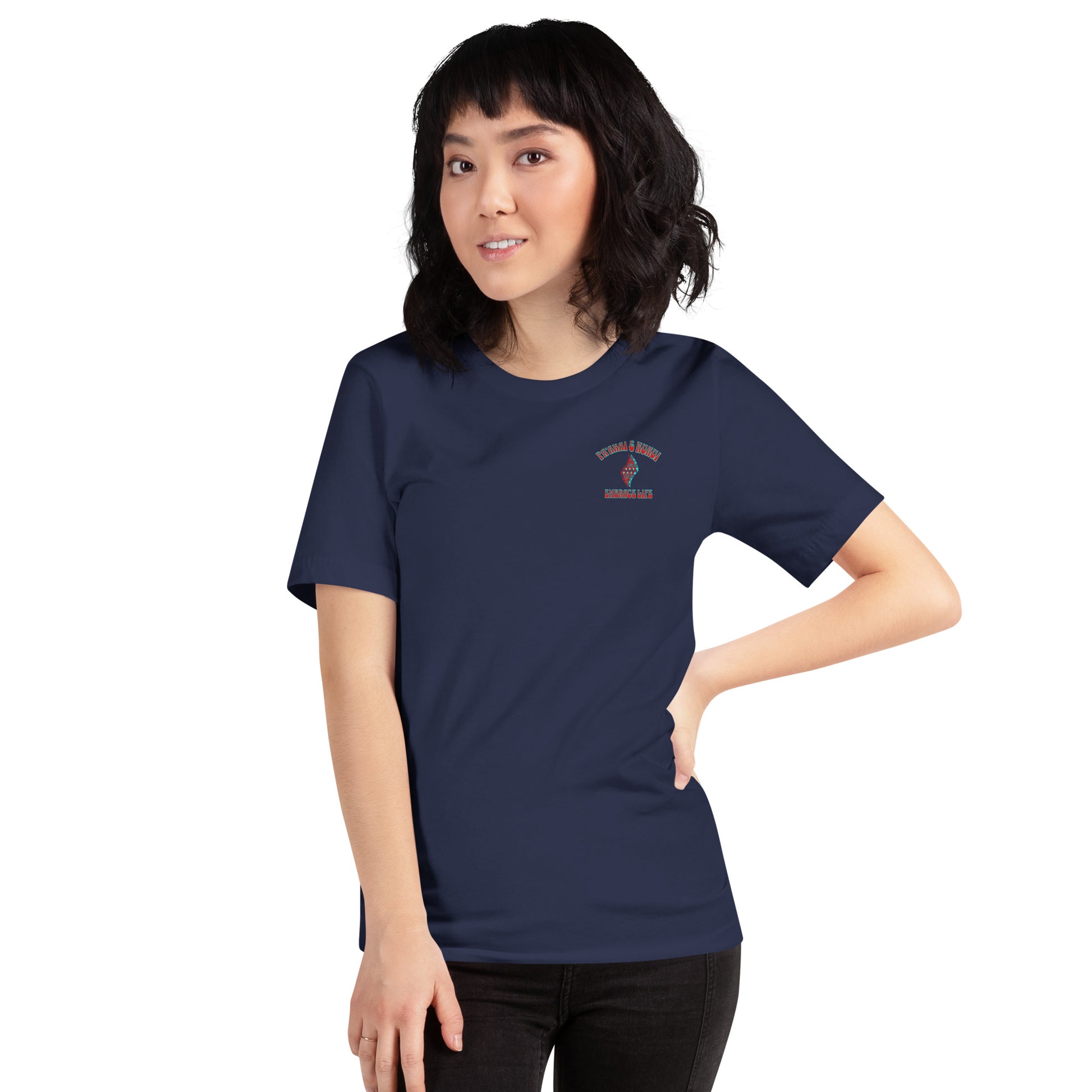 Island Time Hawaiian Graphic T-Shirt — Aloha Streetwear Unisex Tee T-shirt Pa'akai & Kukui Navy S