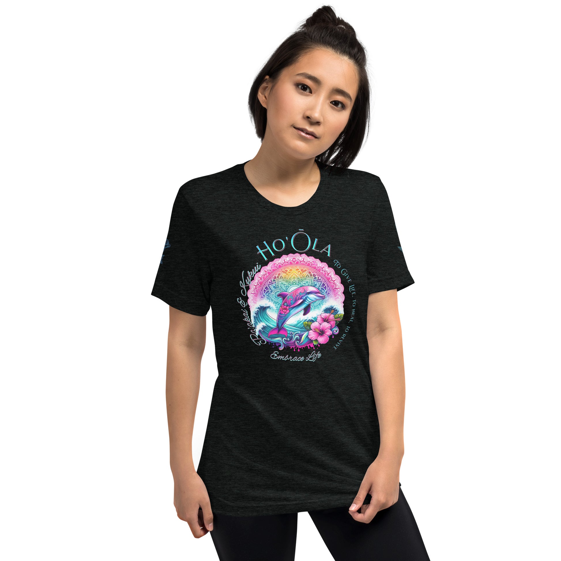 Ho'ōla (To Give Life, To Heal, To Revive) Short sleeve t-shirt T-shirt Pa'akai & Kukui Charcoal-Black Triblend XS