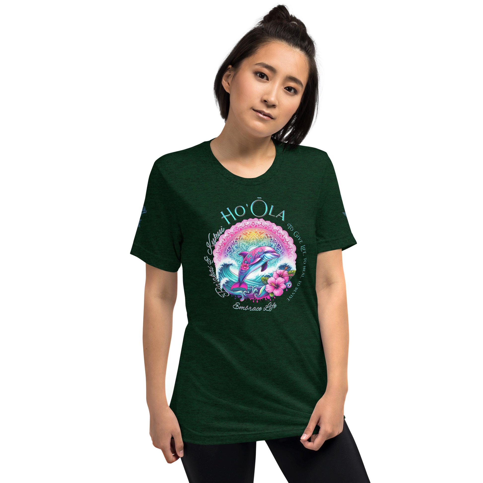 Ho'ōla (To Give Life, To Heal, To Revive) Short sleeve t-shirt T-shirt Pa'akai & Kukui Emerald Triblend XS