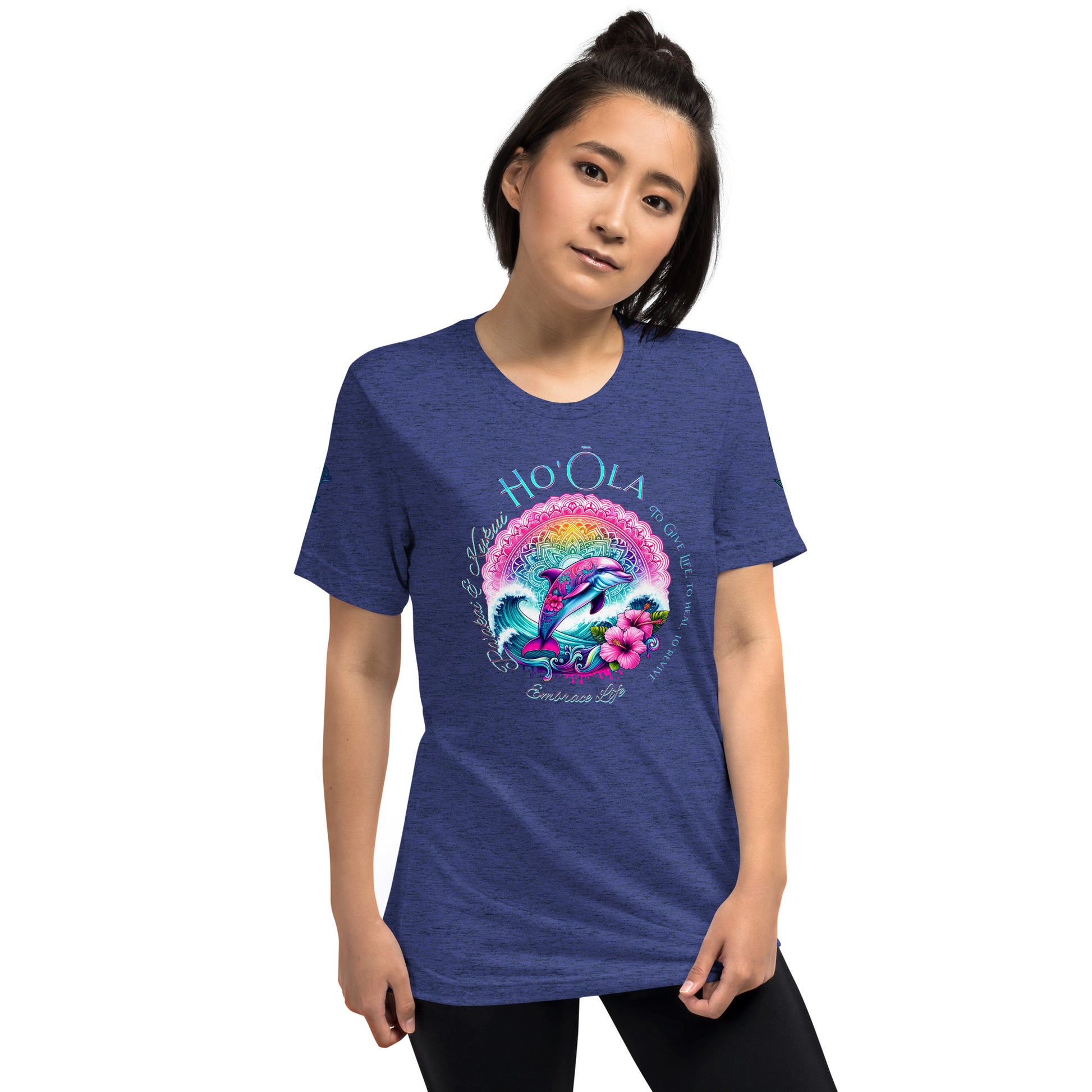 Ho'ōla (To Give Life, To Heal, To Revive) Short sleeve t-shirt T-shirt Pa'akai & Kukui Navy Triblend XS