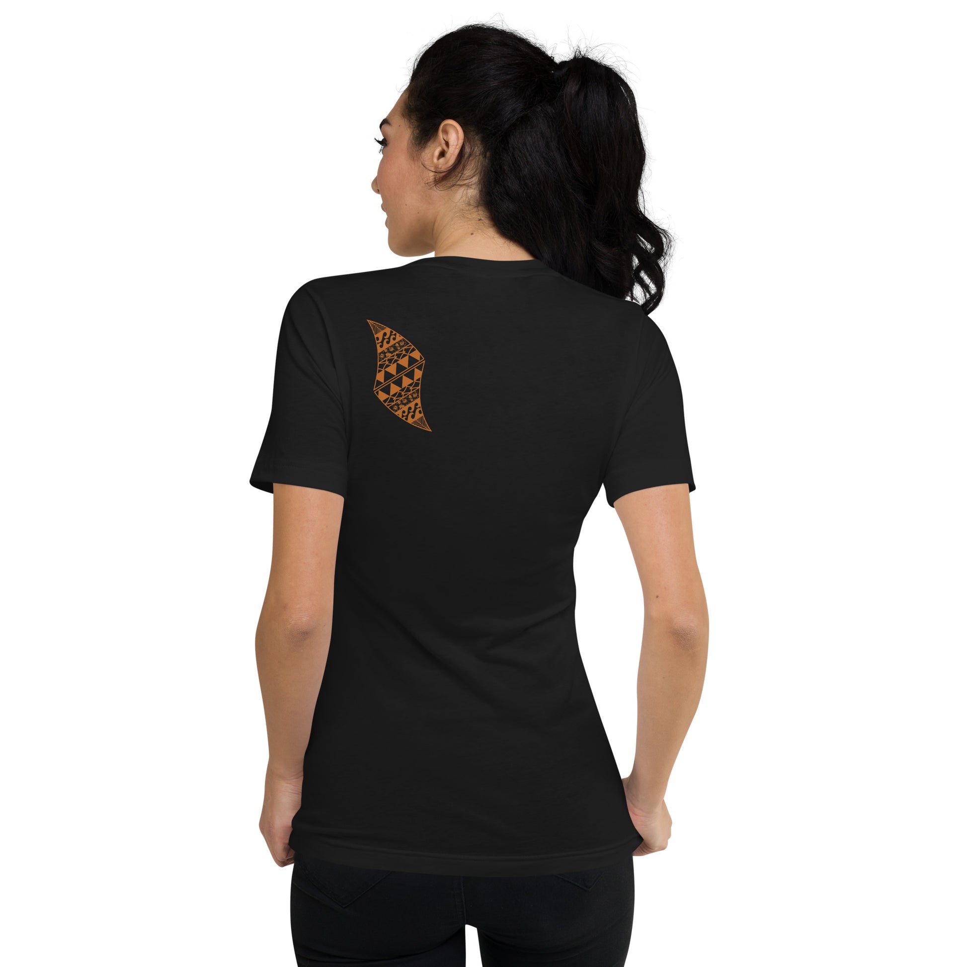 Hula Logo - Short Sleeve V-Neck T-Shirt V-Neck T-shirt Pa'akai & Kukui