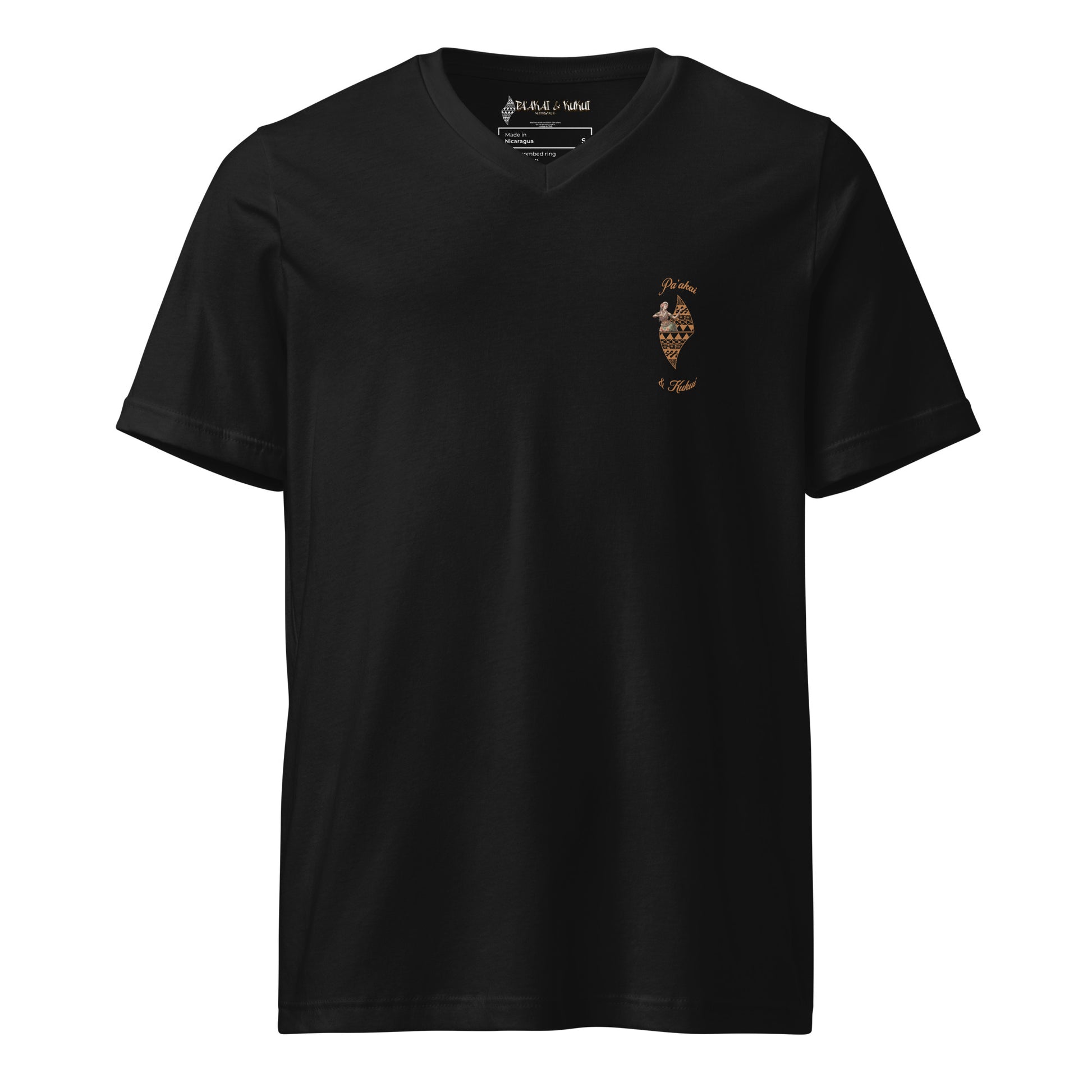 Hula Logo - Short Sleeve V-Neck T-Shirt V-Neck T-shirt Pa'akai & Kukui