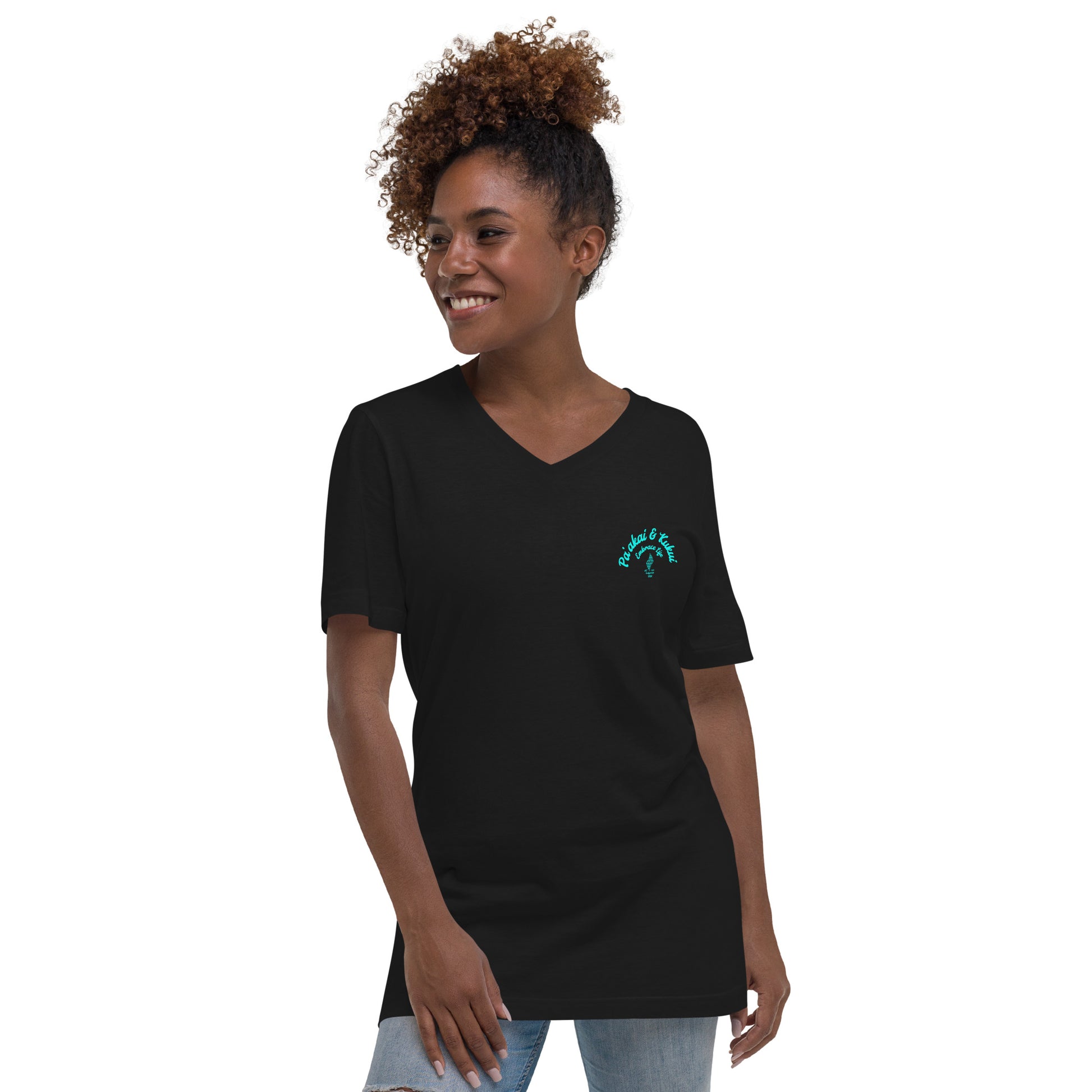 P&K Logo V-Neck T-Shirt V-Neck T-shirt Pa'akai & Kukui