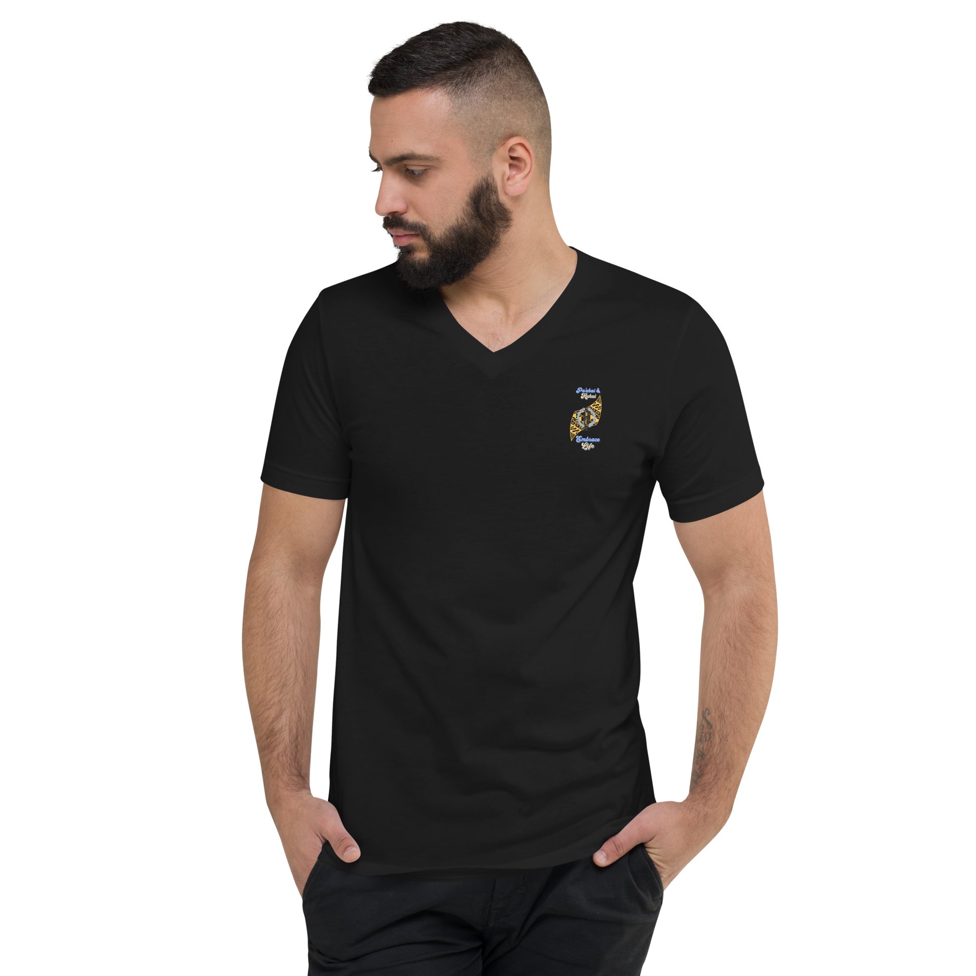 Mahalo V-Neck T-Shirt V-Neck T-shirt Pa'akai & Kukui Black S