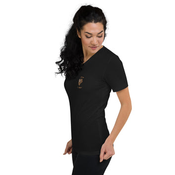 Hula Logo - Short Sleeve V-Neck T-Shirt V-Neck T-shirt Pa'akai & Kukui