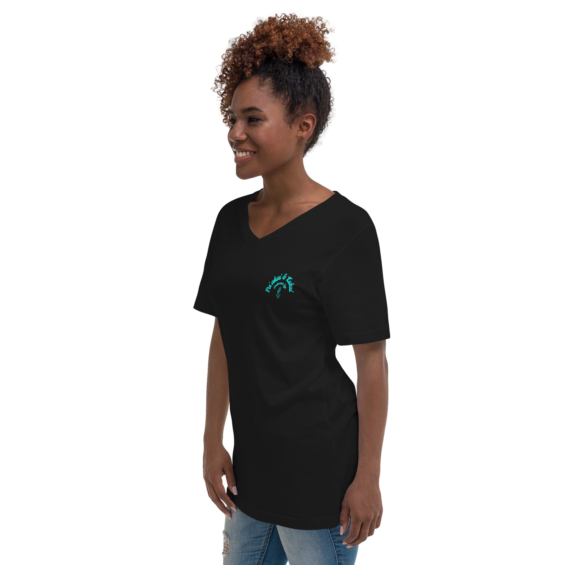 P&K Logo V-Neck T-Shirt V-Neck T-shirt Pa'akai & Kukui