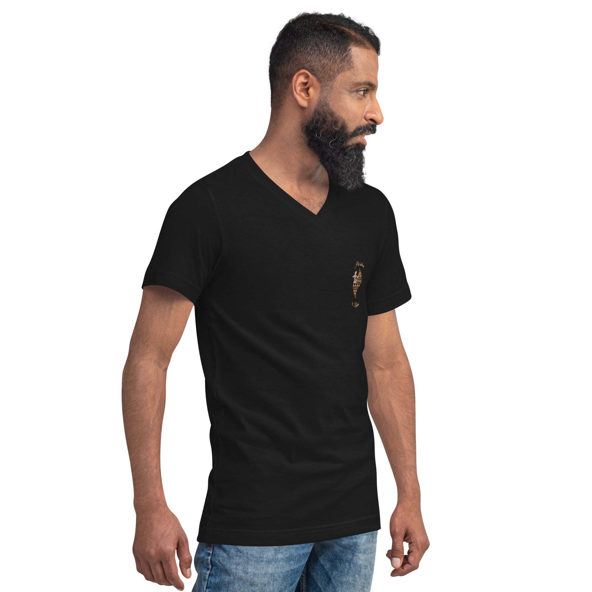 Hula Logo - Short Sleeve V-Neck T-Shirt V-Neck T-shirt Pa'akai & Kukui
