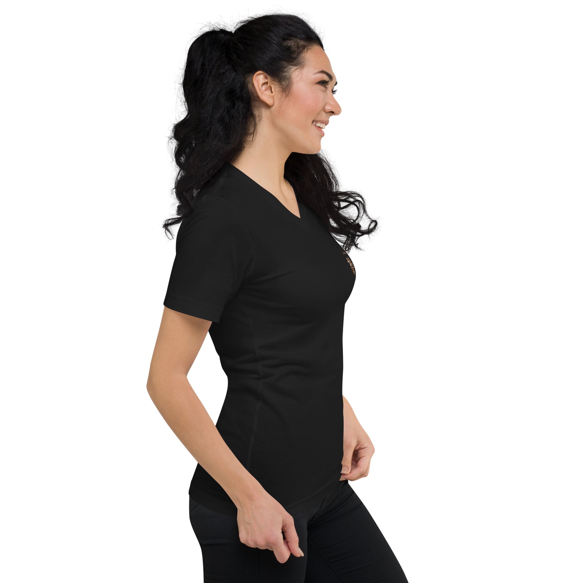 Hula Logo - Short Sleeve V-Neck T-Shirt V-Neck T-shirt Pa'akai & Kukui
