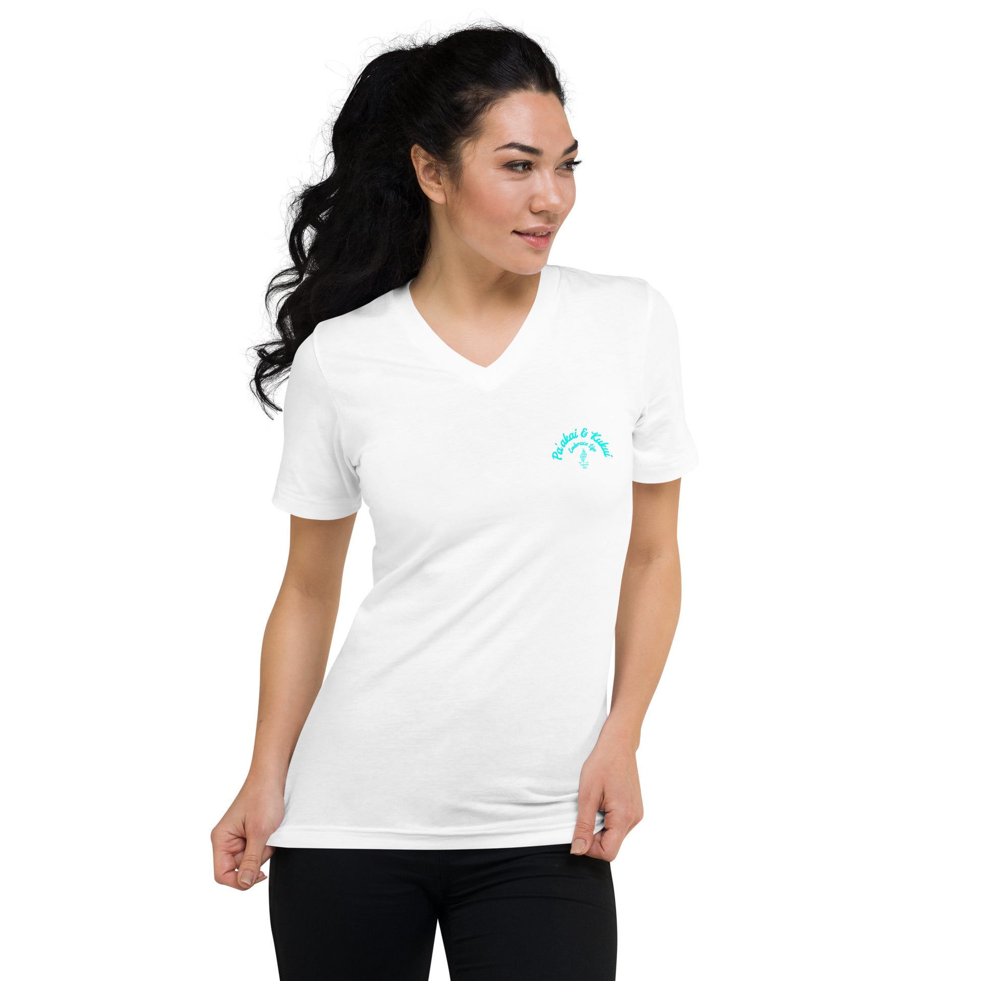 P&K Logo V-Neck T-Shirt V-Neck T-shirt Pa'akai & Kukui