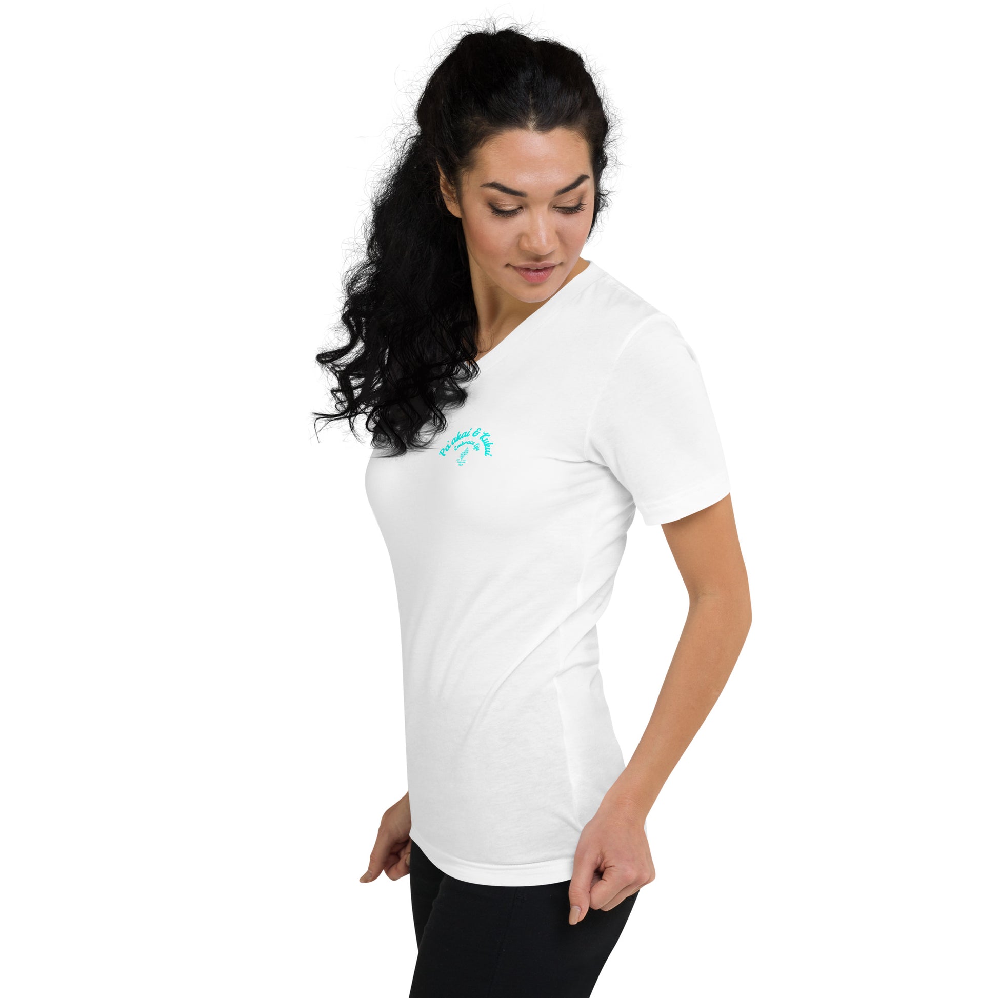 P&K Logo V-Neck T-Shirt V-Neck T-shirt Pa'akai & Kukui
