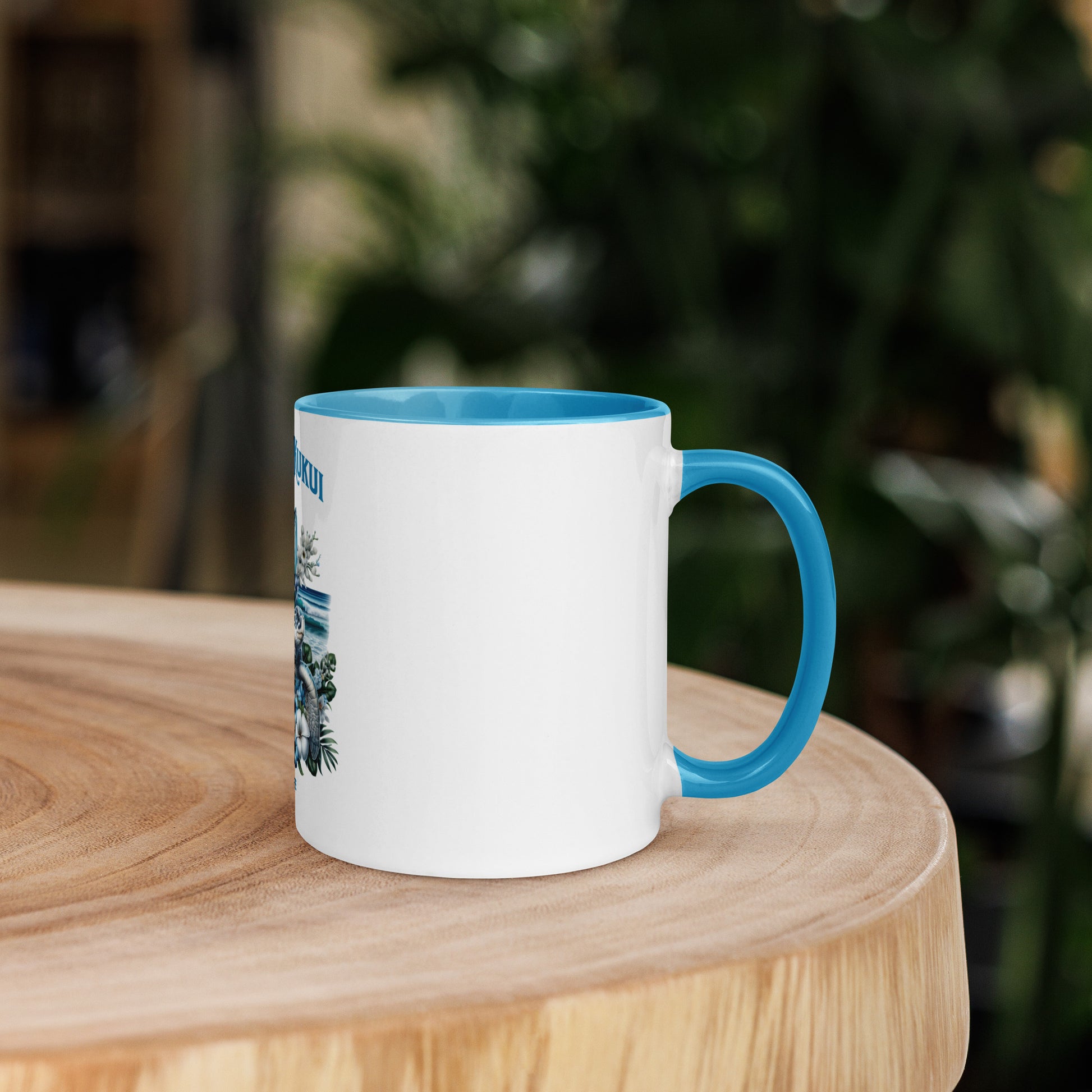 Blue Sea Turtle Mug with Color Inside Mug Pa'akai & Kukui