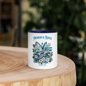 Blue Sea Turtle Mug with Color Inside