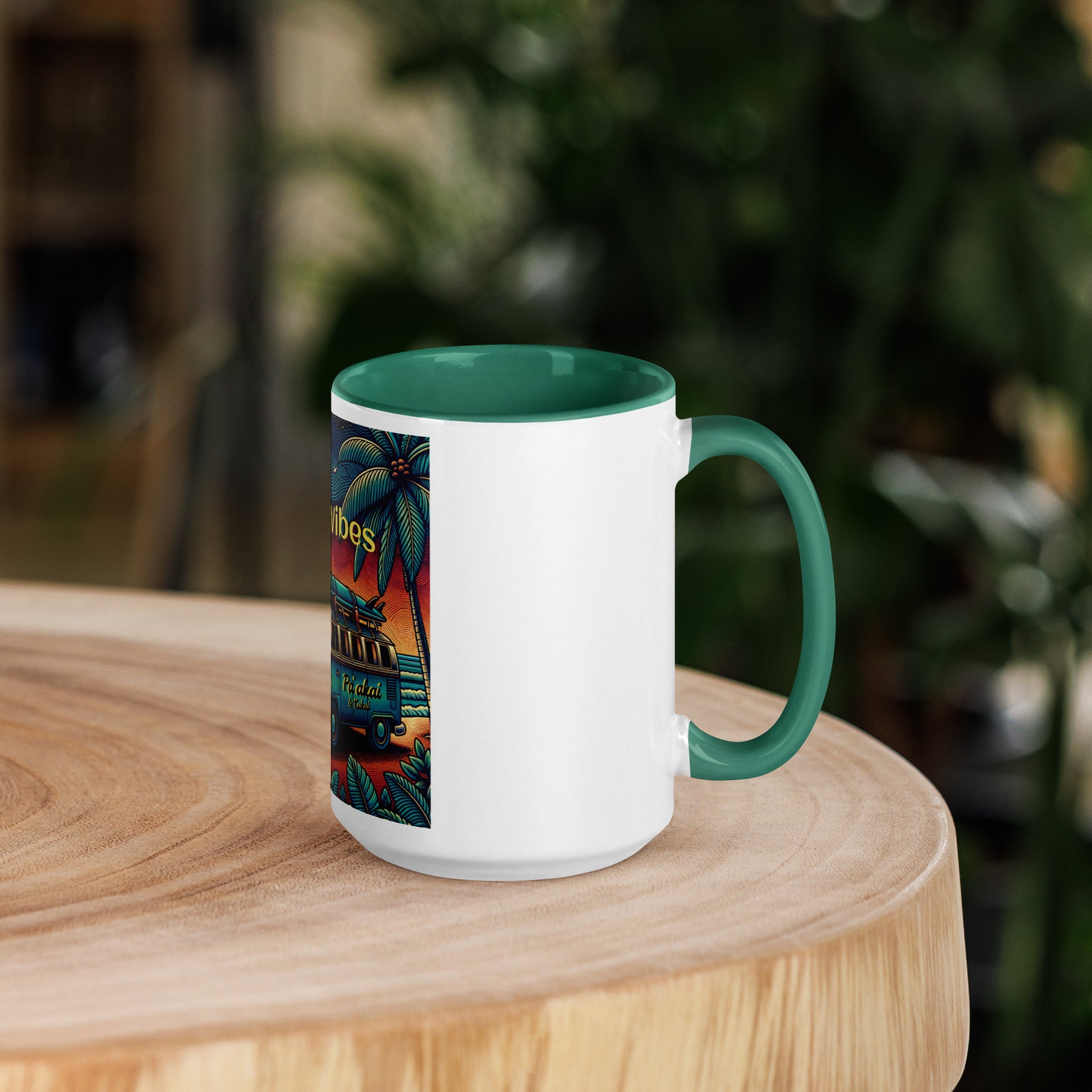 VW Good Vibes Mug with Color Inside Mug Pa'akai & Kukui