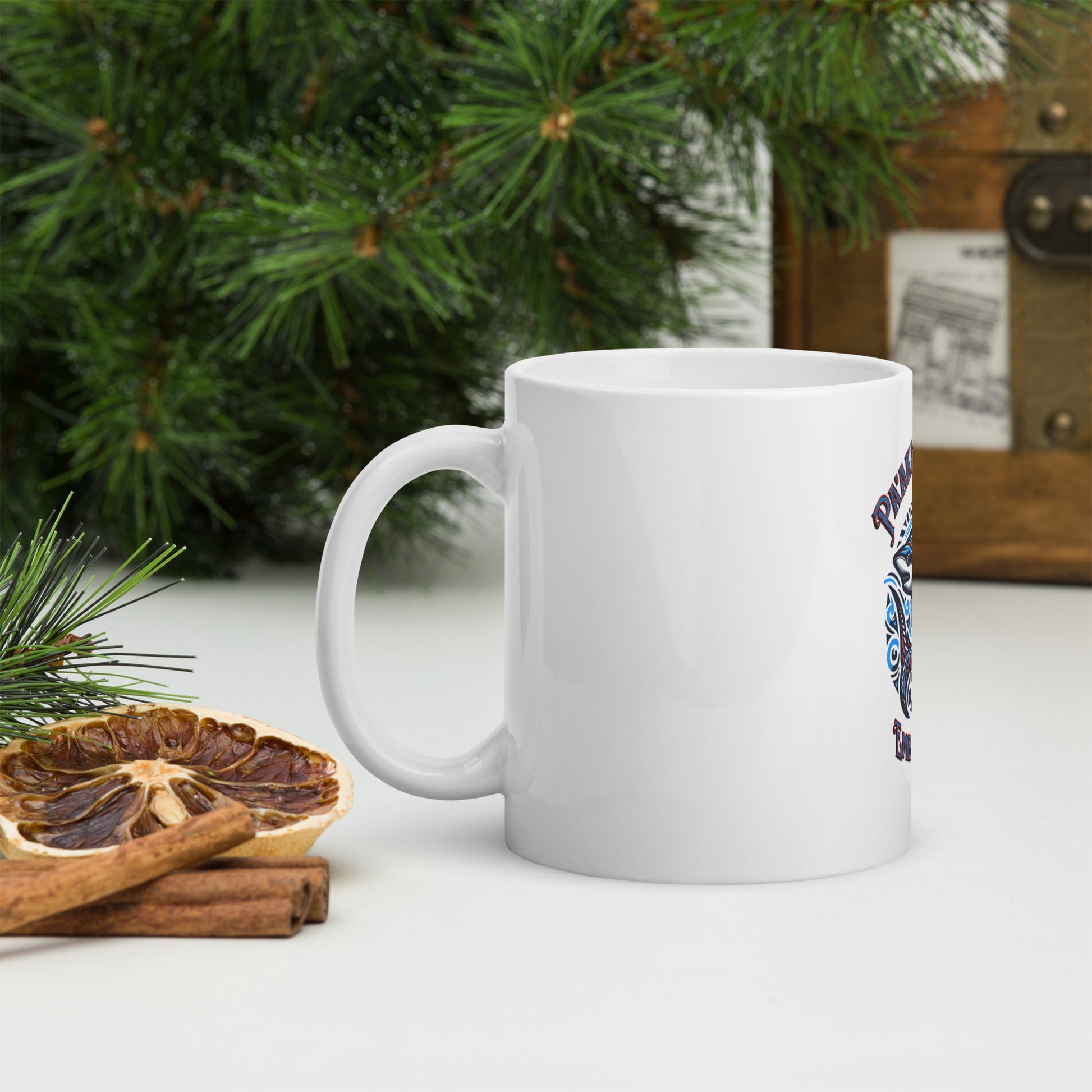 Tribal Shark White glossy mug Mug Pa'akai & Kukui