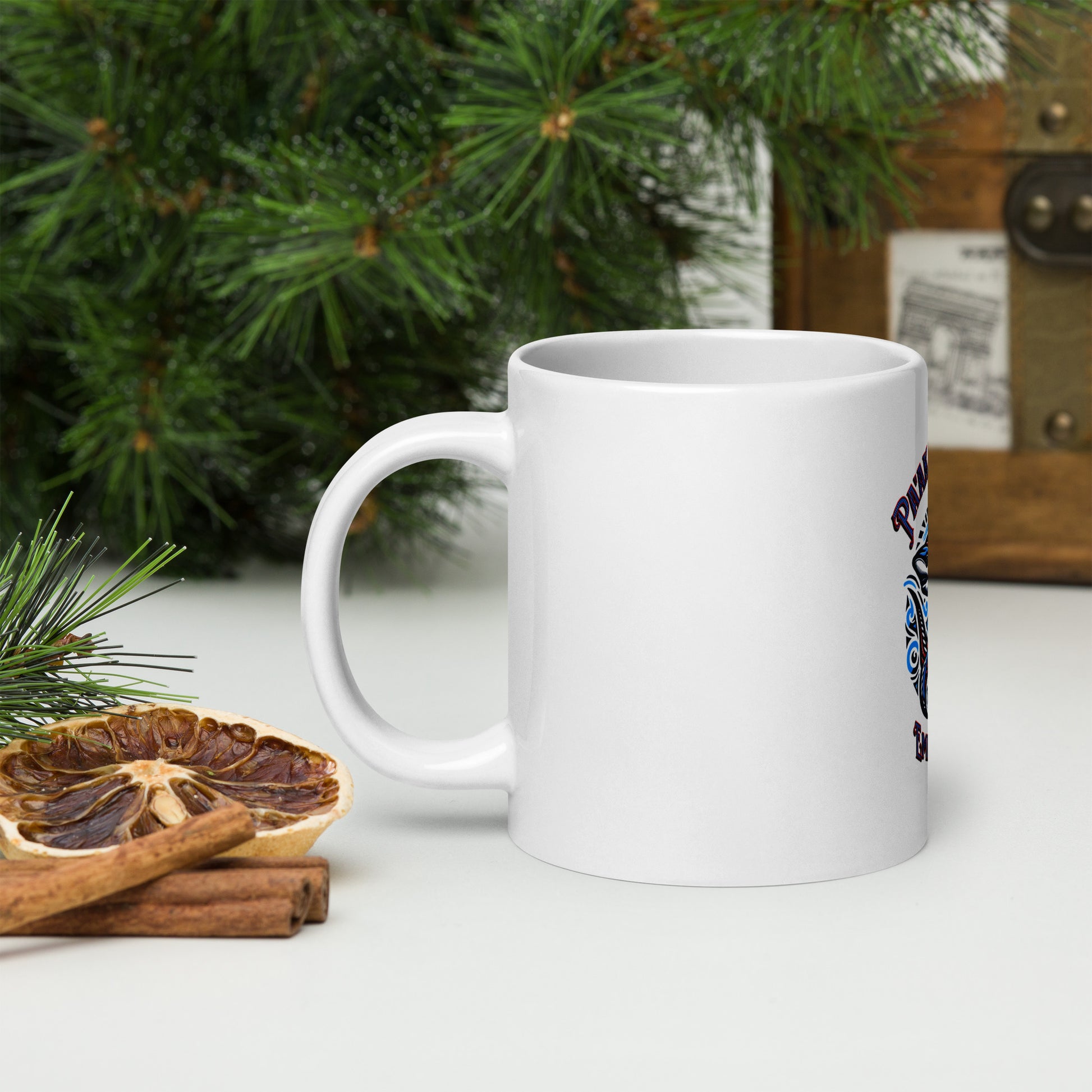 Tribal Shark White glossy mug Mug Pa'akai & Kukui