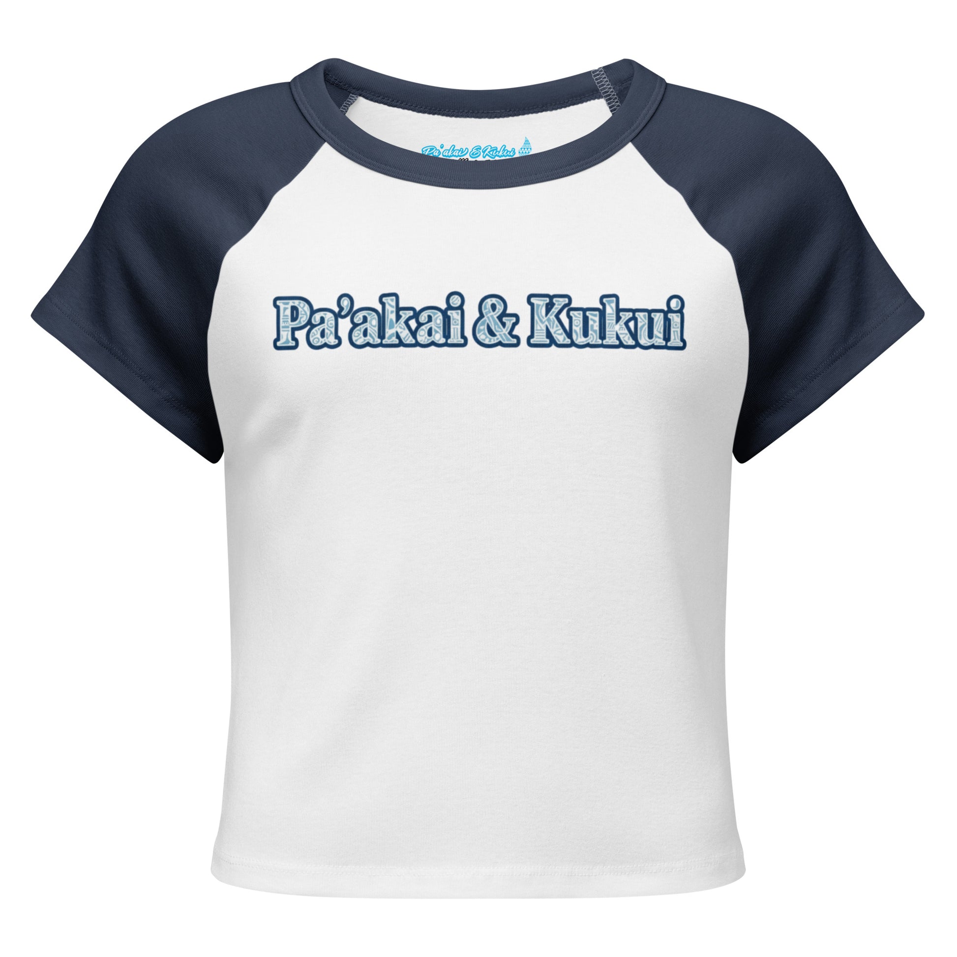 Pa'akai & Kukui Women’s micro rib raglan baby tee T-shirt Pa'akai & Kukui White/Navy S