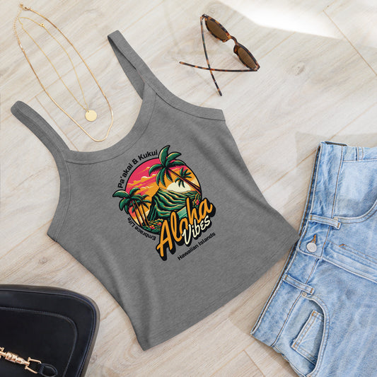 Aloha Vibes - Women’s micro-rib tank top