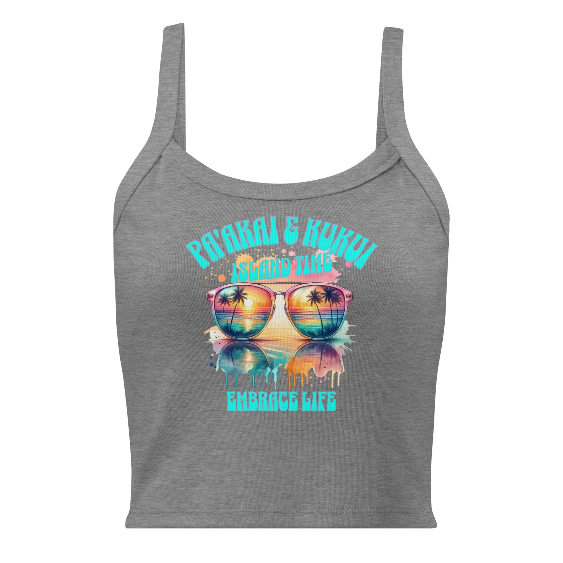 Island Time - Women’s micro-rib tank top Tank Top Pa'akai & Kukui