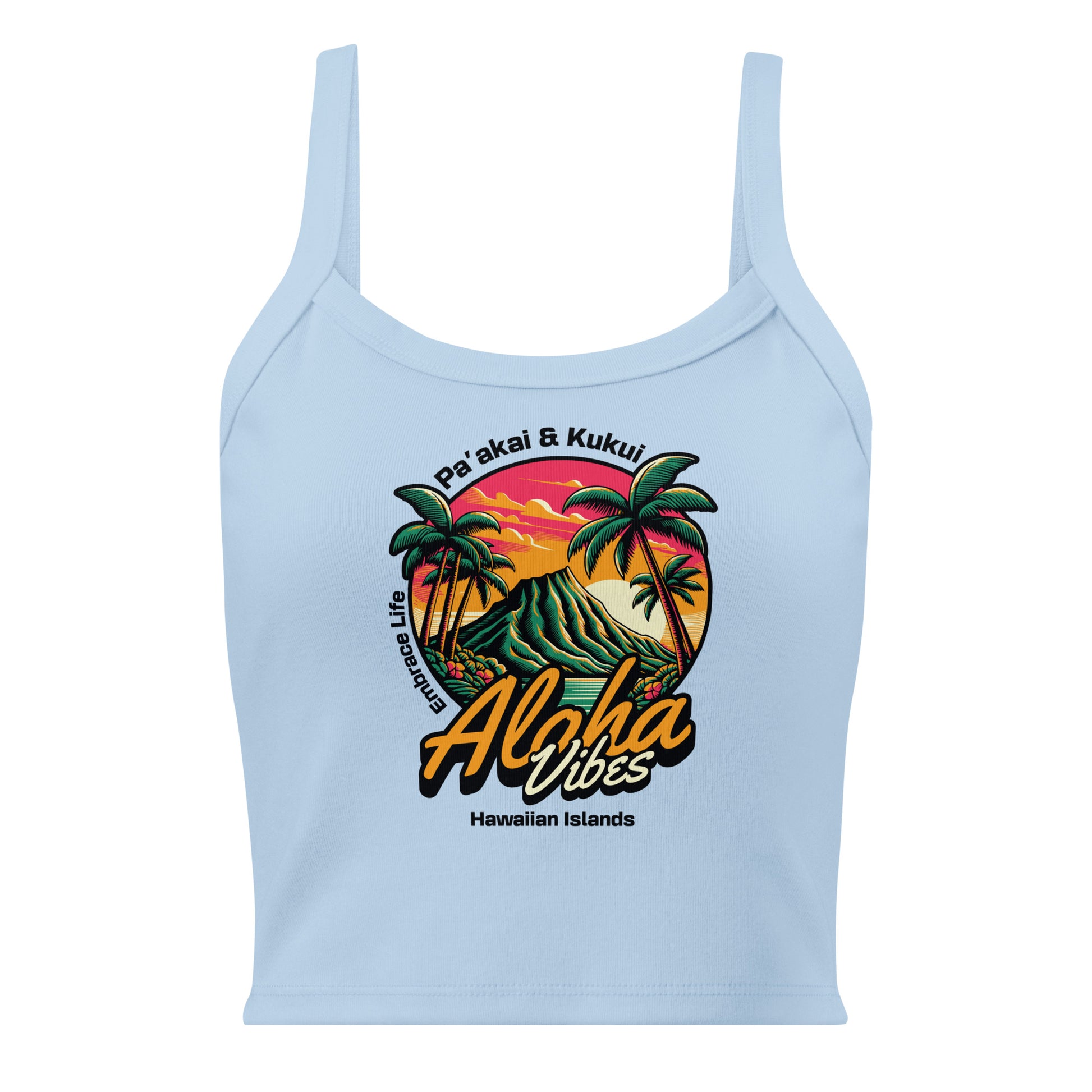 Aloha Vibes - Women’s micro-rib tank top Tank Top Pa'akai & Kukui