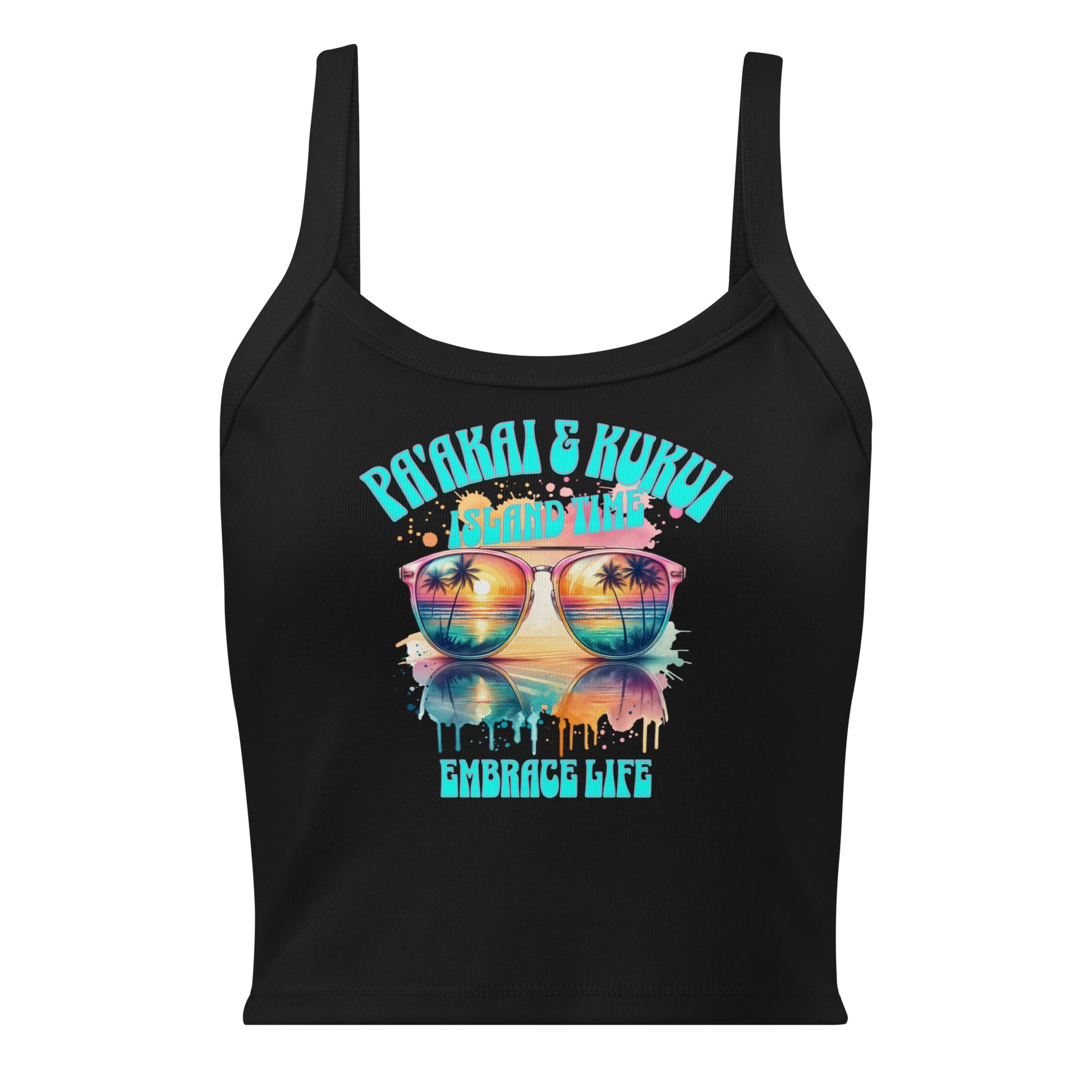 Island Time - Women’s micro-rib tank top Tank Top Pa'akai & Kukui
