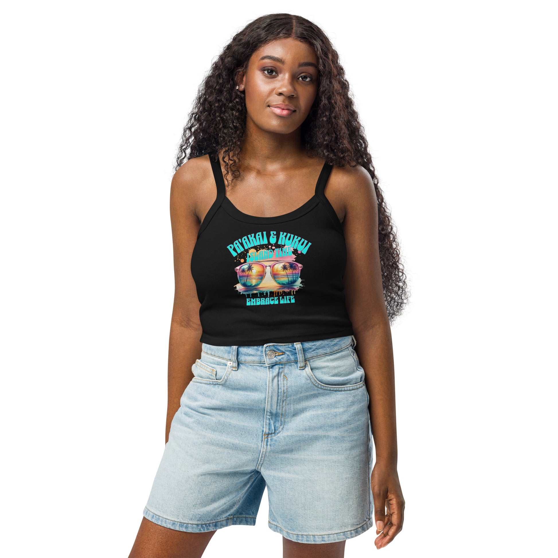 Island Time - Women’s micro-rib tank top Tank Top Pa'akai & Kukui